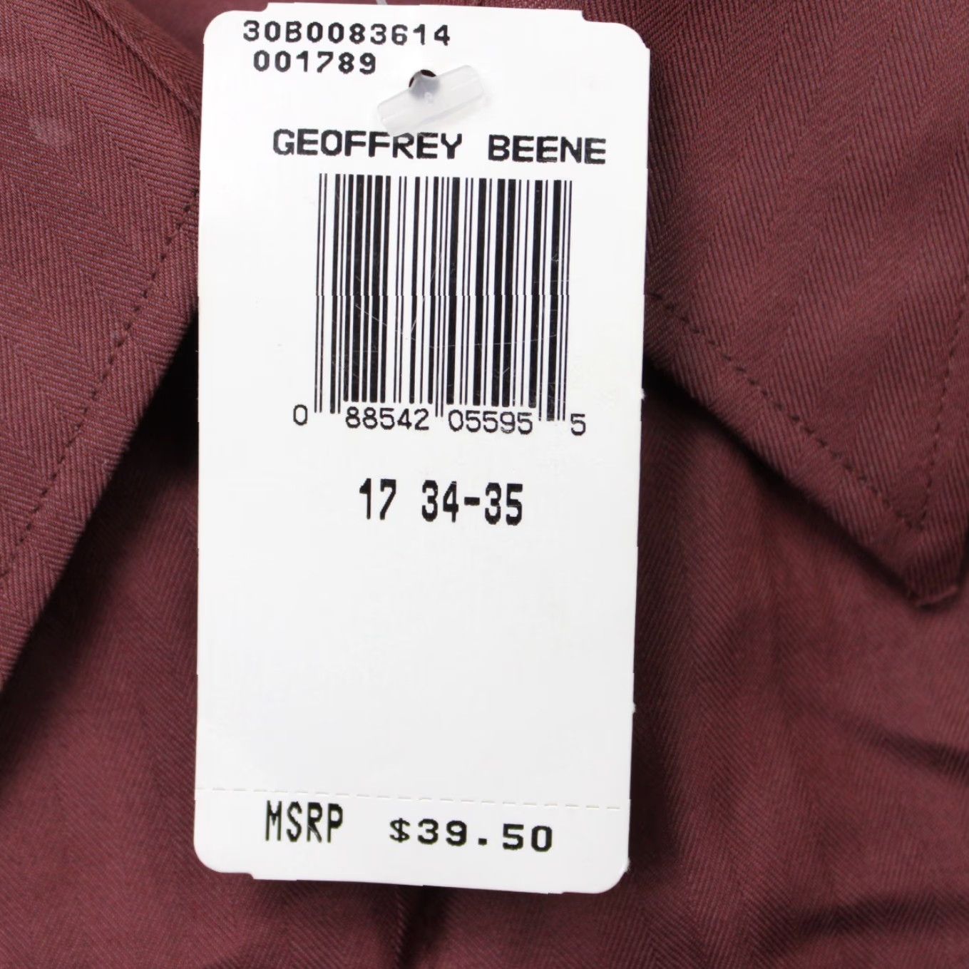Geoffrey Beene Geoffrey Beene Shirt Mens 17, 34/35 Red Wrinkle Free Cotton/Poly Long Sleeve Button-Down 70% Cotton 30% Polyester Size US XL / EU 56 / 4 - 5 Thumbnail