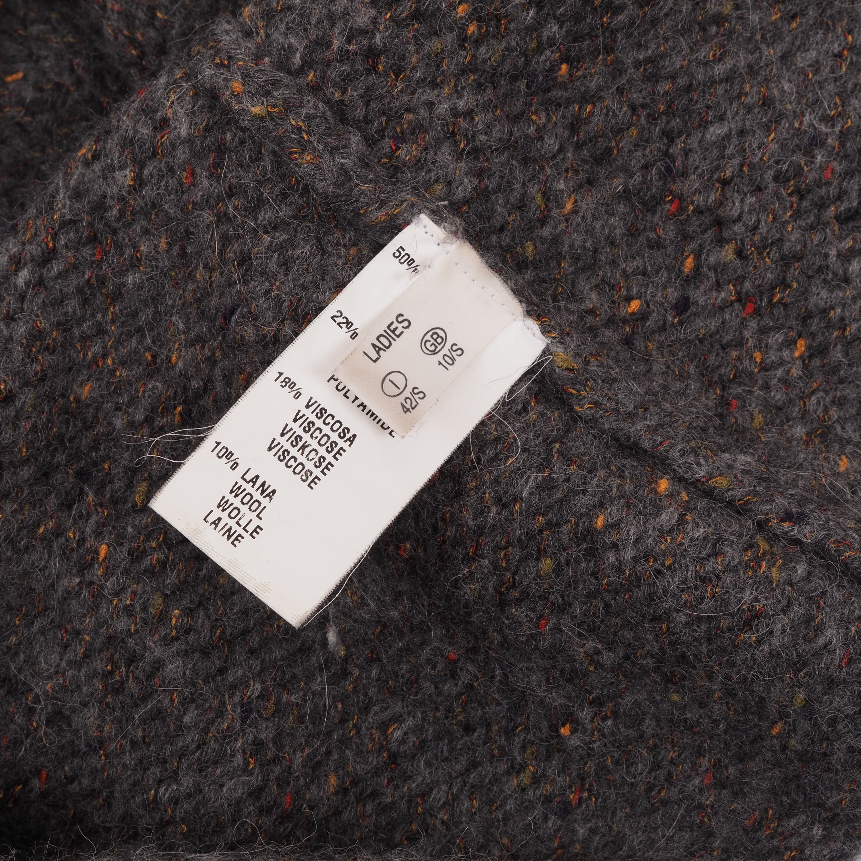 Fabiana Filippi Fabiana Filippi Gray Alpaca Knit Sweater Cardigan Size S / US 4 / IT 40 - 6 Thumbnail