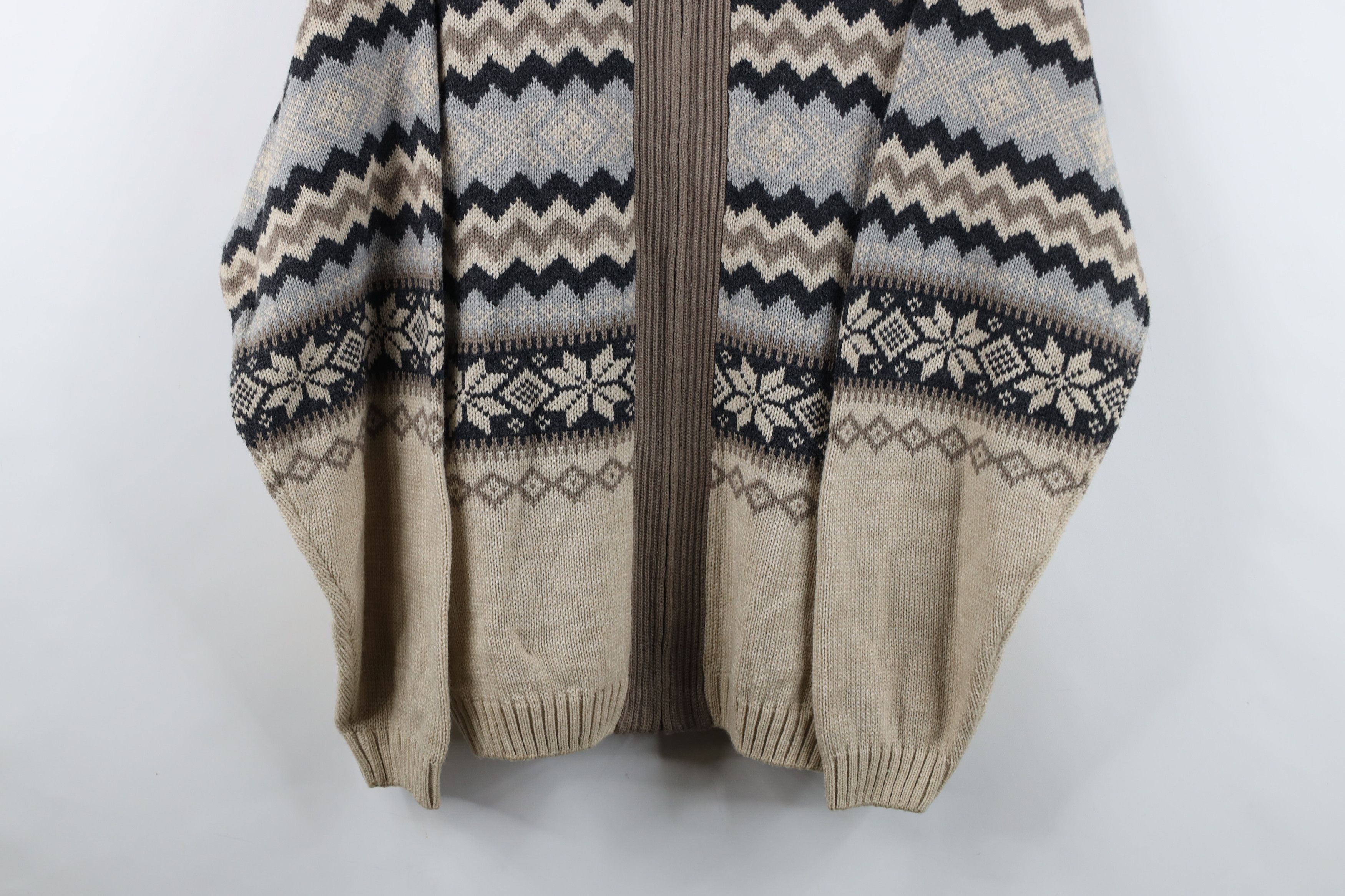 Vintage Vintage 90s Streetwear Knit Full Zip Cardigan Sweater Size US L / EU 52-54 / 3 - 3 Thumbnail