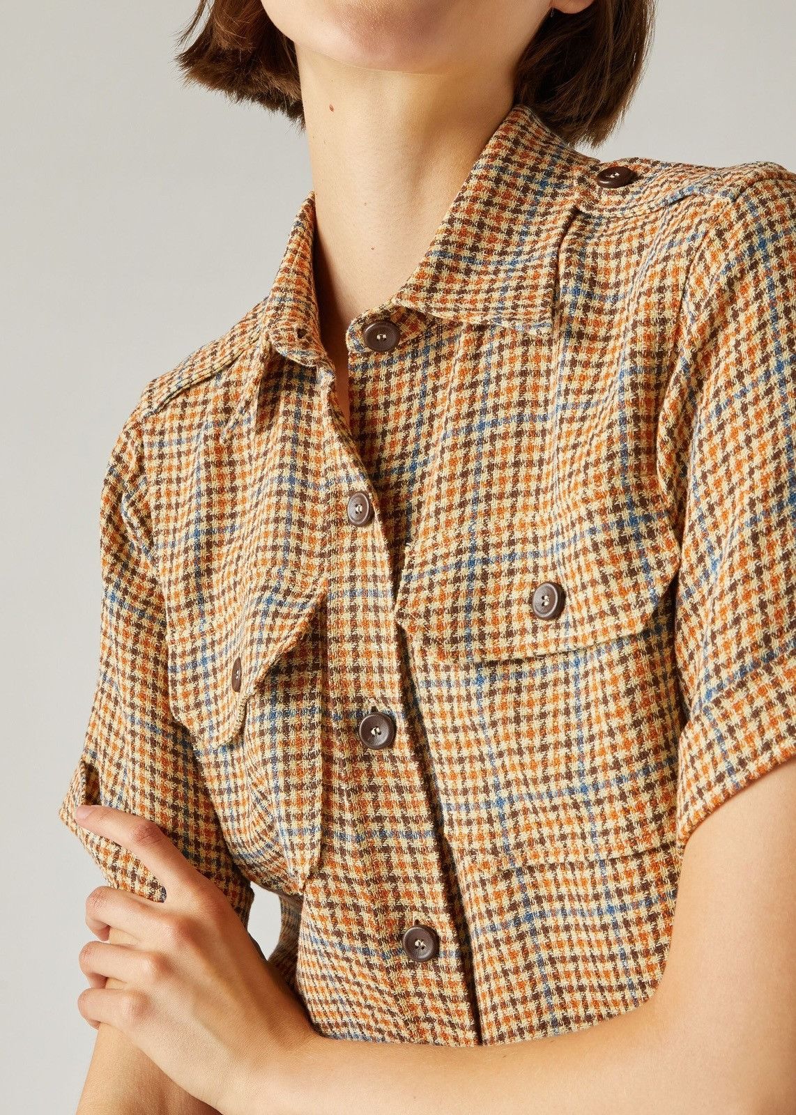 Loro Piana o1srvl11e0825 FAM9845 Annalisa Shirt in Multicolor Size L / US 10 / IT 46 - 4 Thumbnail