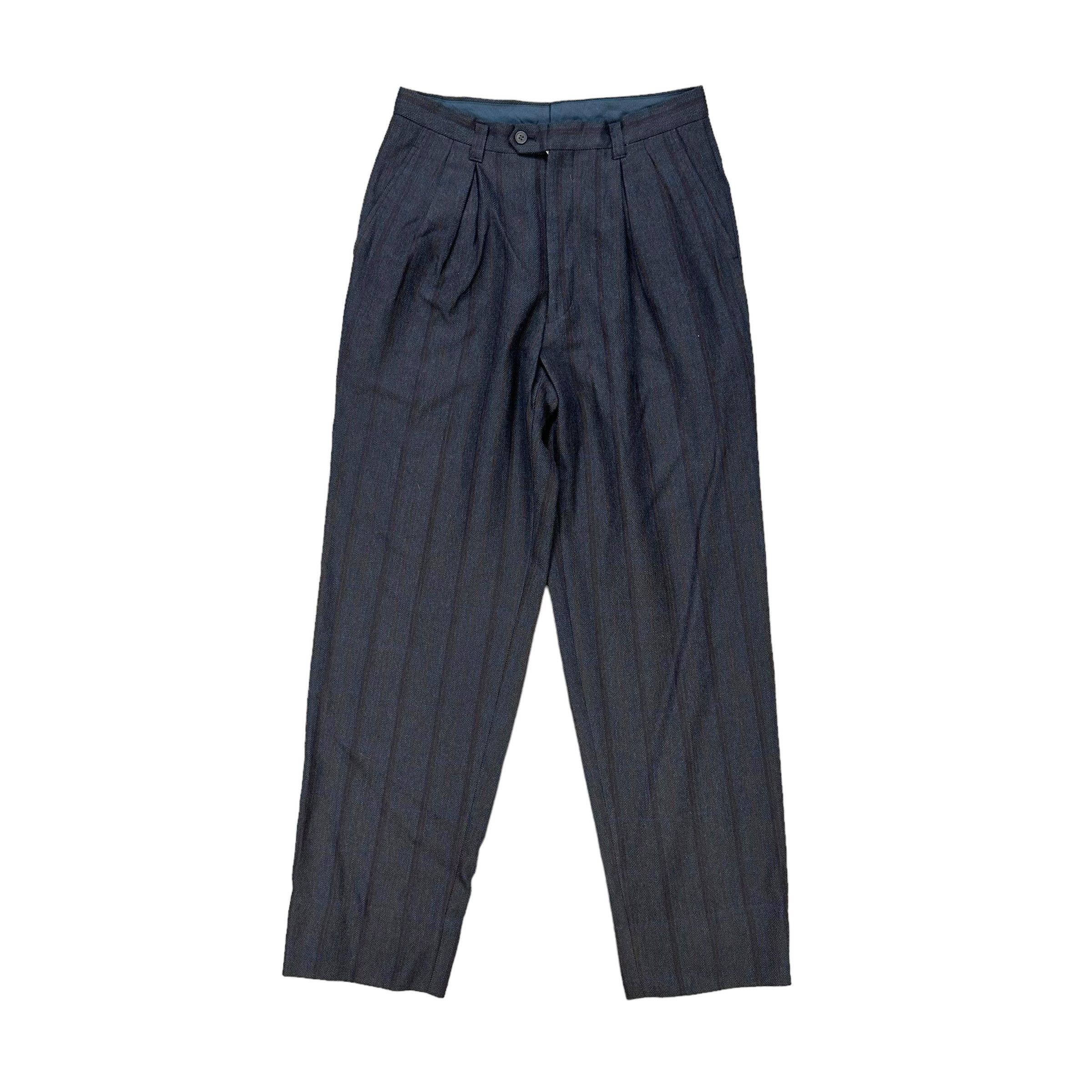 Christian Dior Monsieur CHRISTIAN DIOR MONSIEUR STRIPED WOOL TROUSERS #8100-203 Size US 31 - 1 Thumbnail