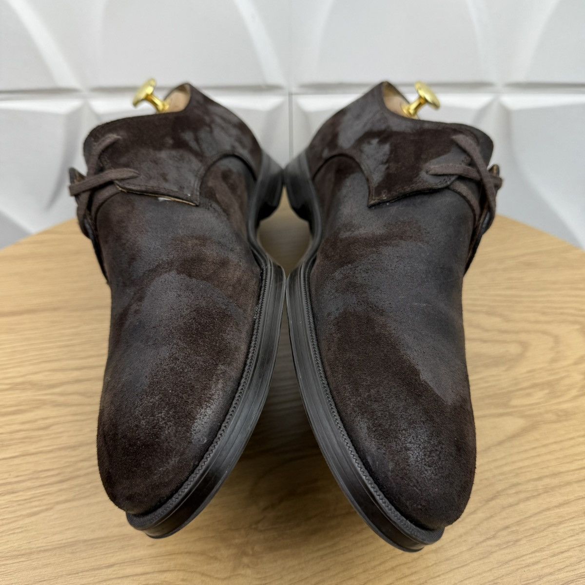 Jimmy Choo JIMMY CHOO Derby Suede Shoes Lace Up Dark Brown Men’s Size US 11 / EU 44 - 6 Thumbnail
