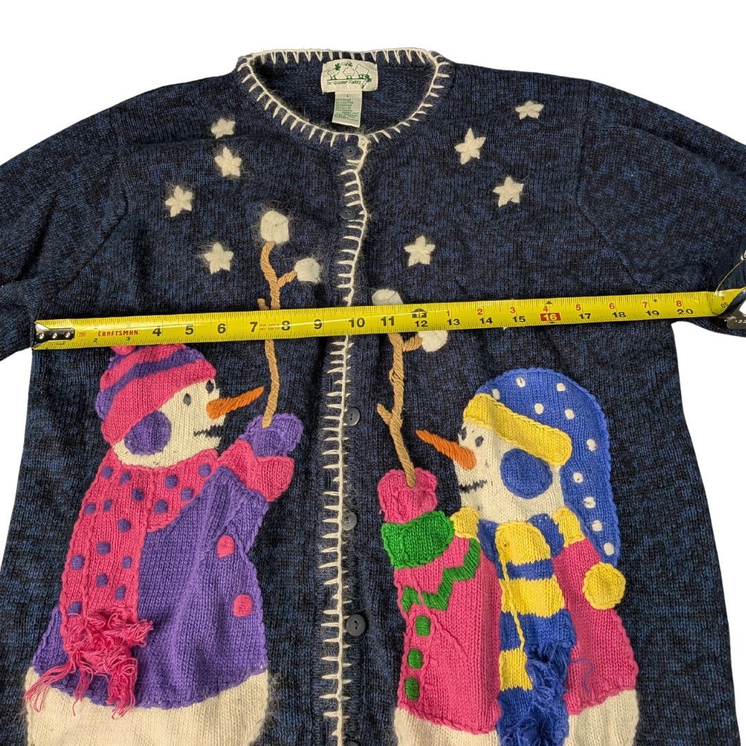 Vintage Vintage Kitschy Snowman Cardigan | L | The Quacker Factory Size L / US 10 / IT 46 - 5 Thumbnail