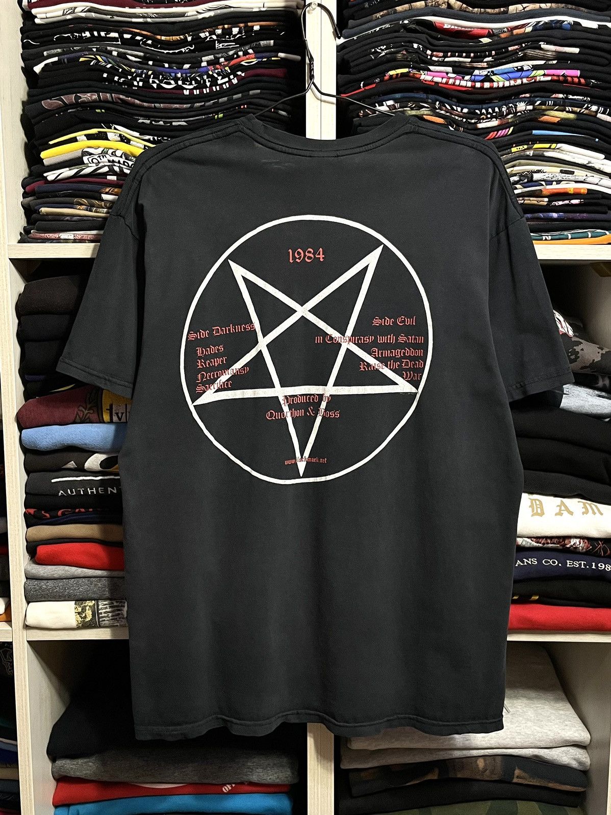 Band Tees Vintage 00s Bathory Goat Black Metal Band Faded T-Shirt Size US XL / EU 56 / 4 - 13 Thumbnail