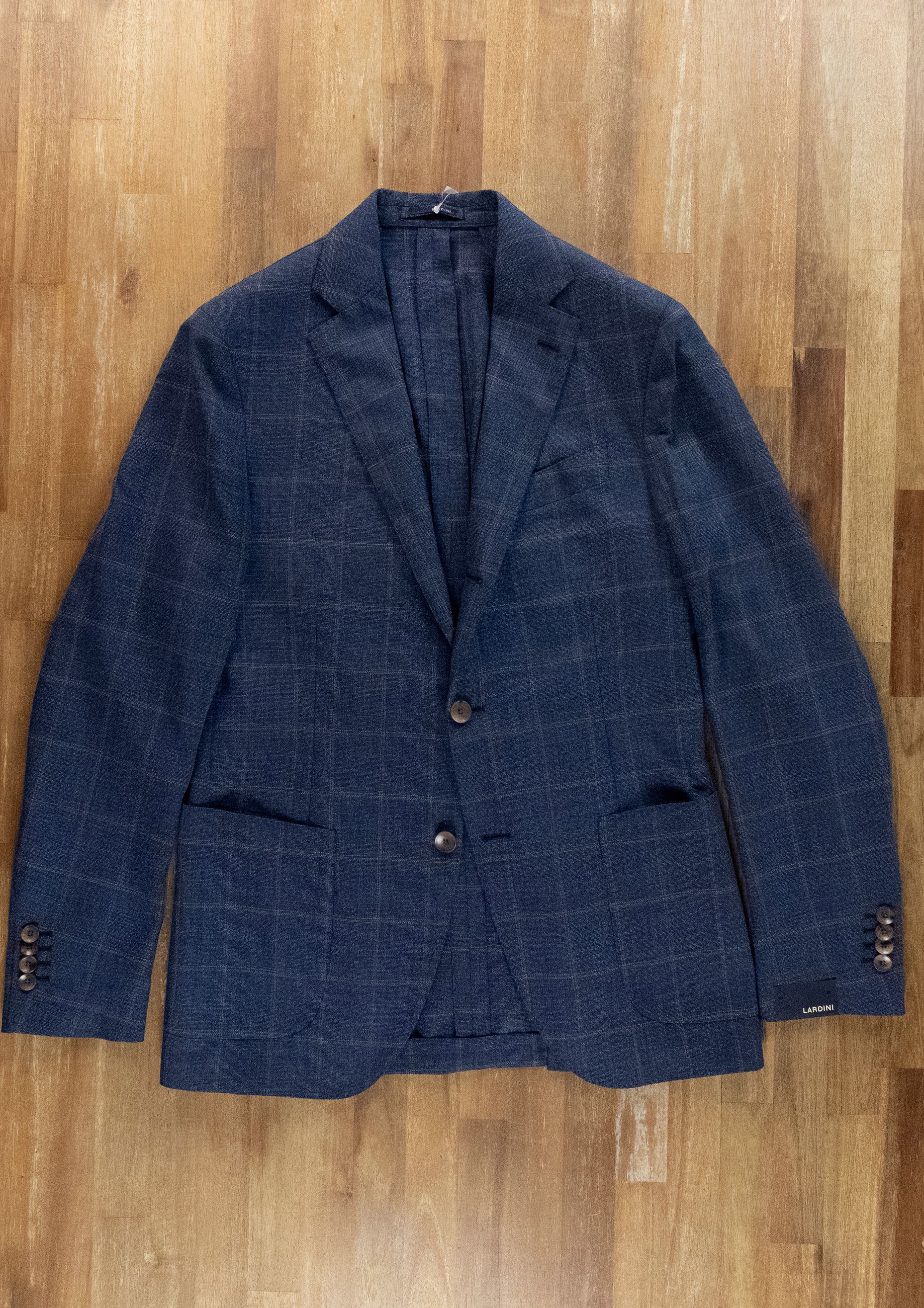 Lardini LARDINI 7 Drop blue plaid wool sportcoat 38 48 Size 38R - 4 Thumbnail