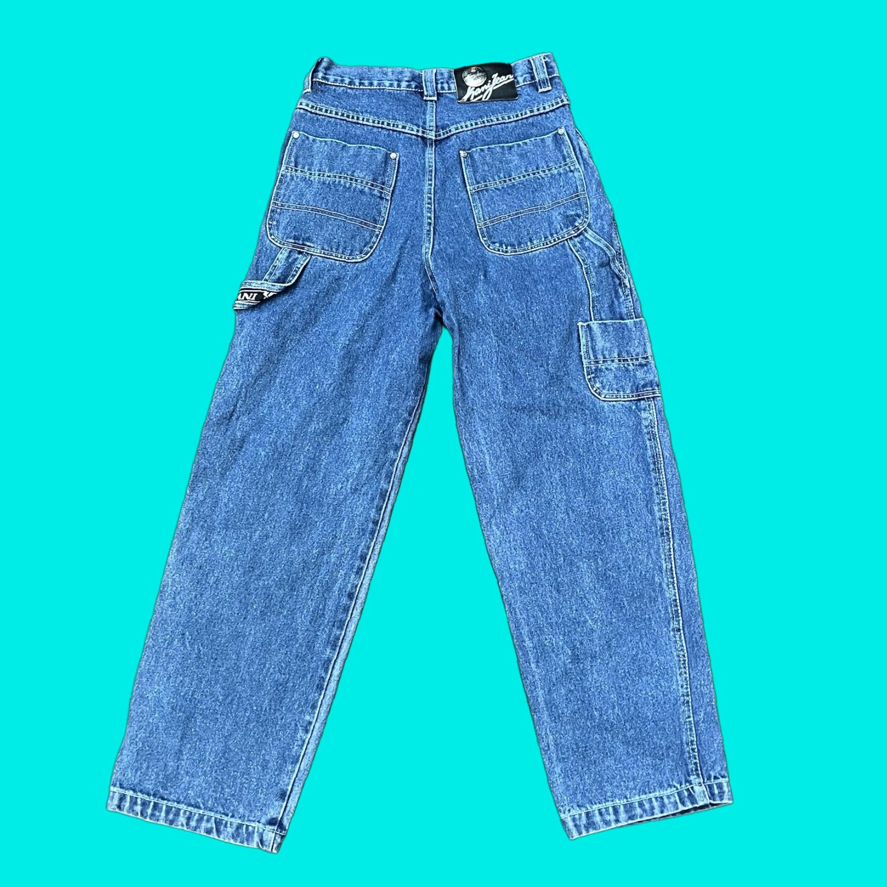 Karl Kani VINTAGE Karl Kani Jeans Baggy Wide Leg JNCO Style Denim Blue Womens 14 28W 26In Inseam Size 14 Size 28" / US 6 / IT 42 - 1 Thumbnail