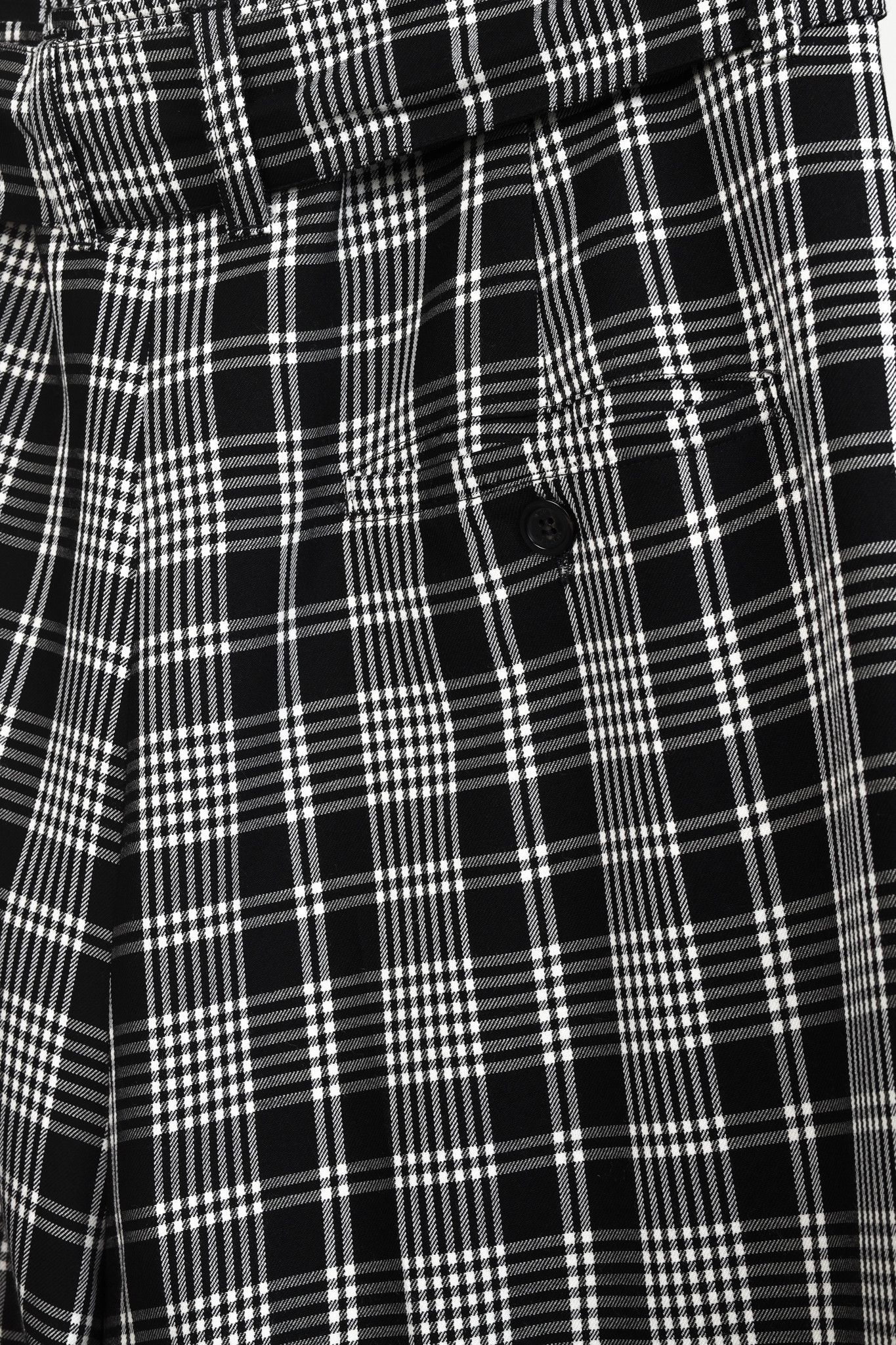 Max Mara Max Mara Weekend Black White Plaid Wide Leg Pant Size 34" / US 12 / IT 48 - 8 Thumbnail