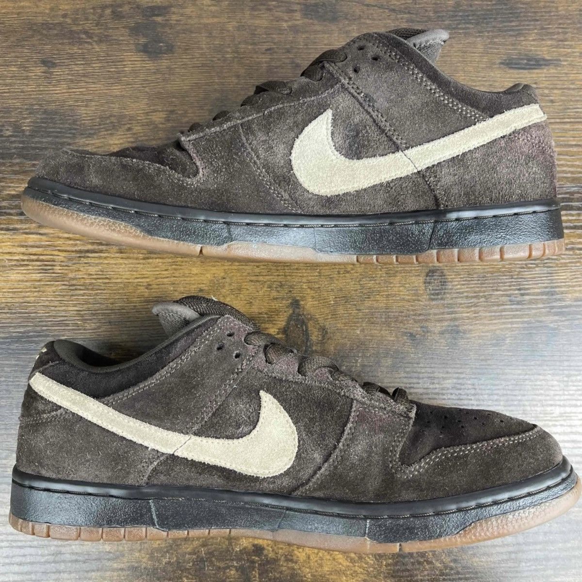 Nike SB Nike Dunk Low Pro SB Dark Mocha Tweed Brown 304292-229 Men’s Size US 9 / EU 42 - 4 Thumbnail
