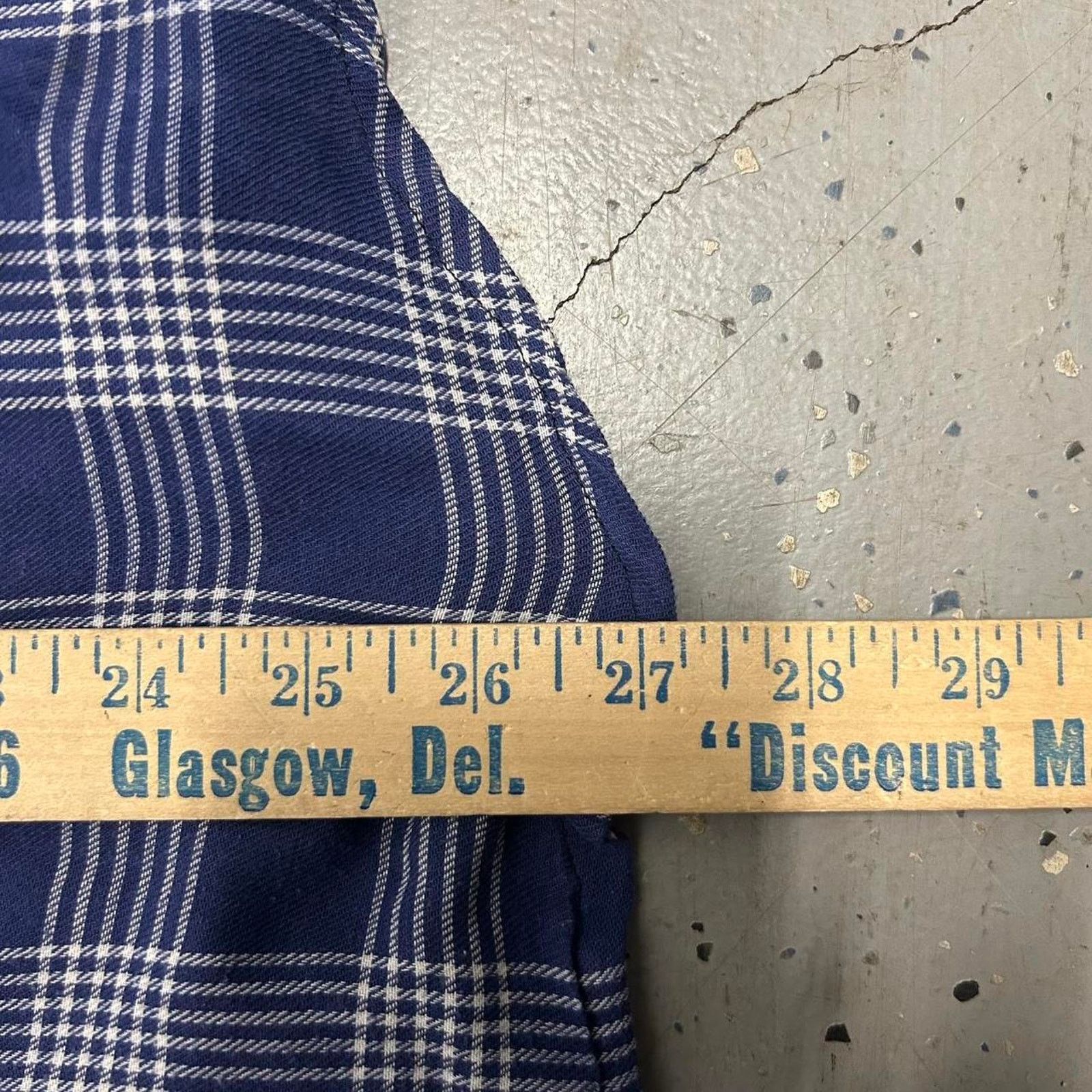 Other VTG 60s/70s Blue and white plaid button-up shirt Size US L / EU 52-54 / 3 - 8 Thumbnail