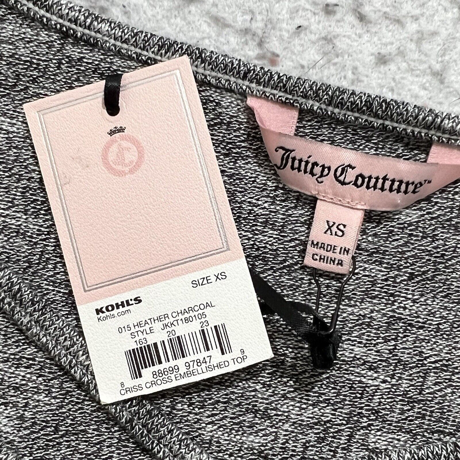 Juicy Couture Juicy Couture Criss Cross Embellished Long Sleeve Top Shirt Size XS / US 0-2 / IT 36-38 - 3 Thumbnail