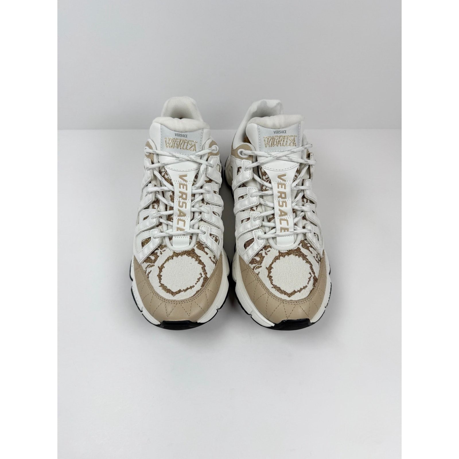 Versace Size 41EU/8US - Versace Trigreca White Gold Size US 8 / EU 41 - 3 Thumbnail