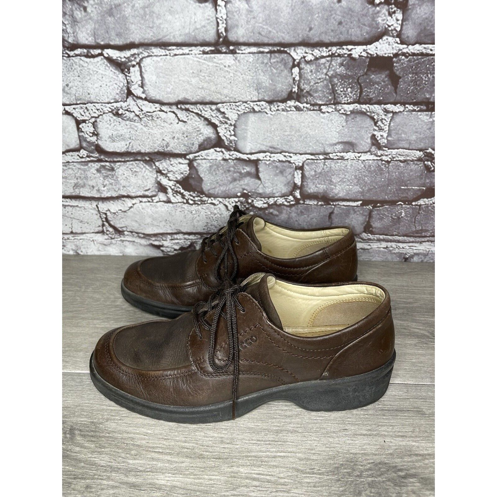 Ecco Ecco Choice Brown Suede Leather Comfort Lace Up Shoes Women’ Size US 7.5 / IT 37.5 - 8 Thumbnail