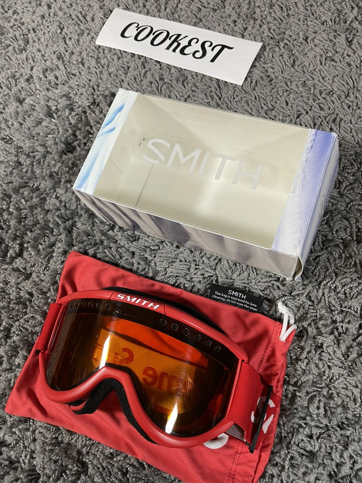 Supreme 2015FW Supreme x Smith Cariboo OTG Ski Goggle Red Size ONE SIZE - 11 Thumbnail