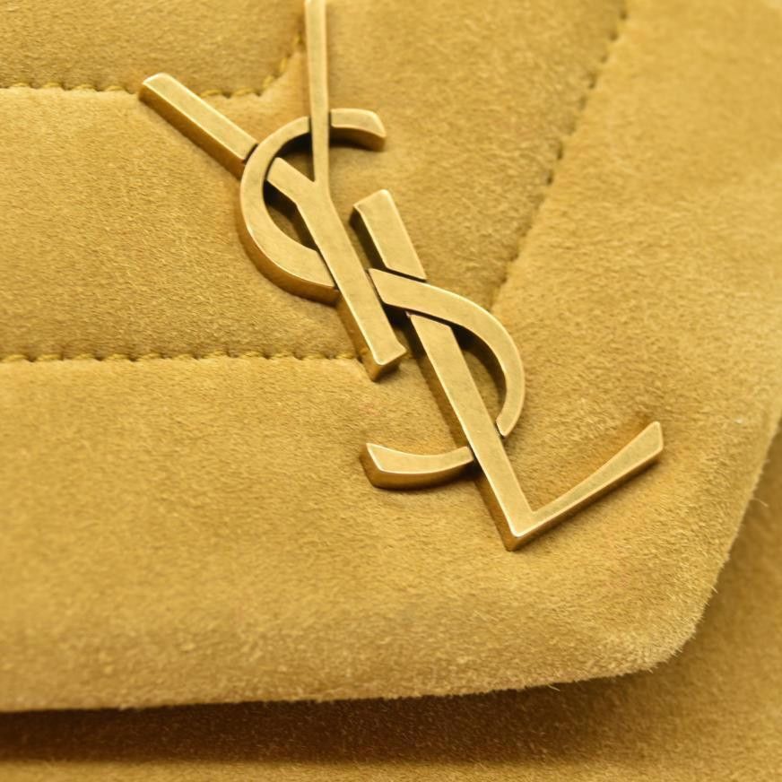 Designer Saint Laurent Suede Toy Loulou Shoulder Bag Chartreuse NEW Size ONE SIZE - 9 Thumbnail
