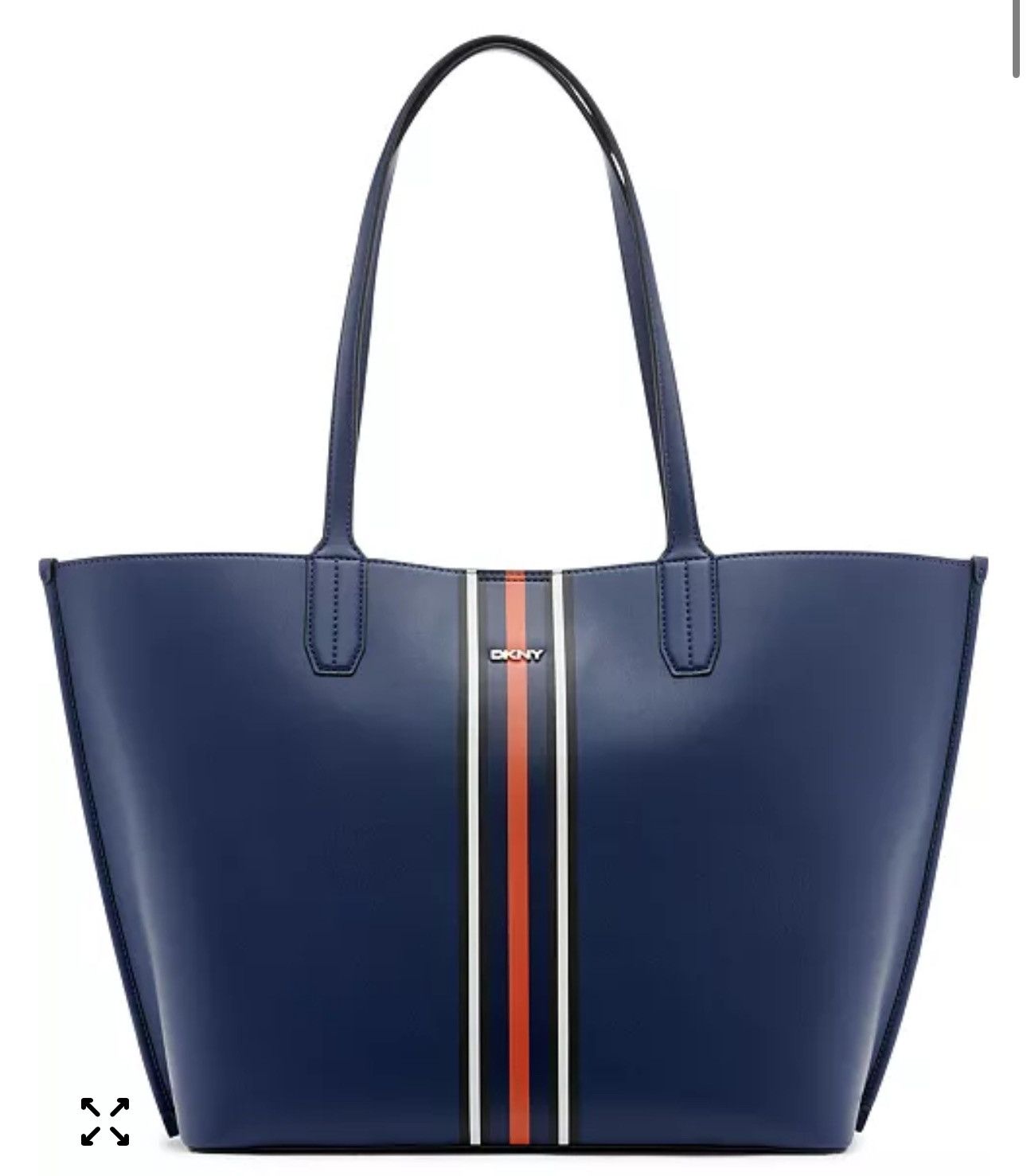 DKNY DKNY Bradee Navy Blue Striped Tote Bag Size ONE SIZE - 1 Thumbnail