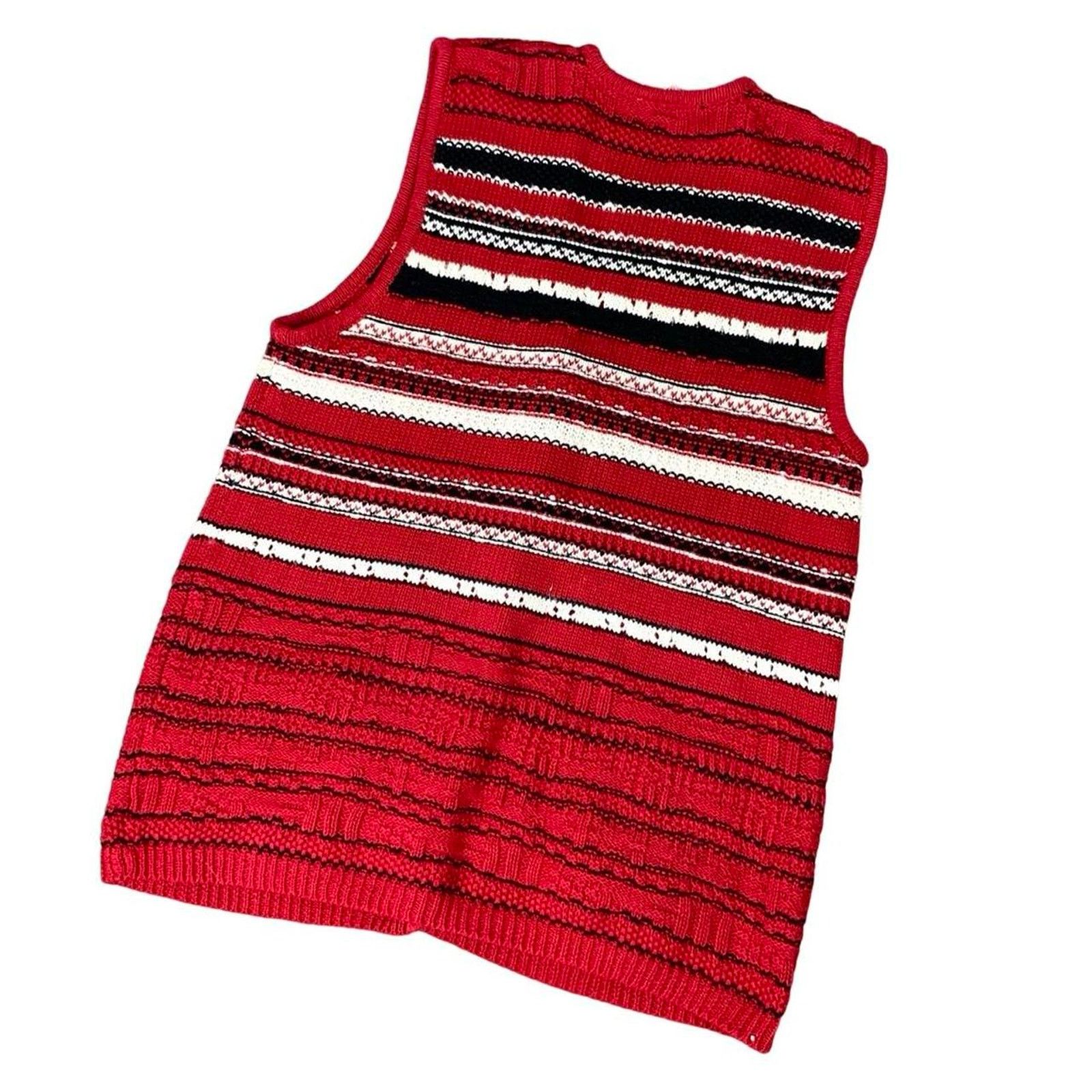 Vintage Vintage Russ Sport Company Knit Cardigan Sweater Vest Size M / US 6-8 / IT 42-44 - 4 Thumbnail