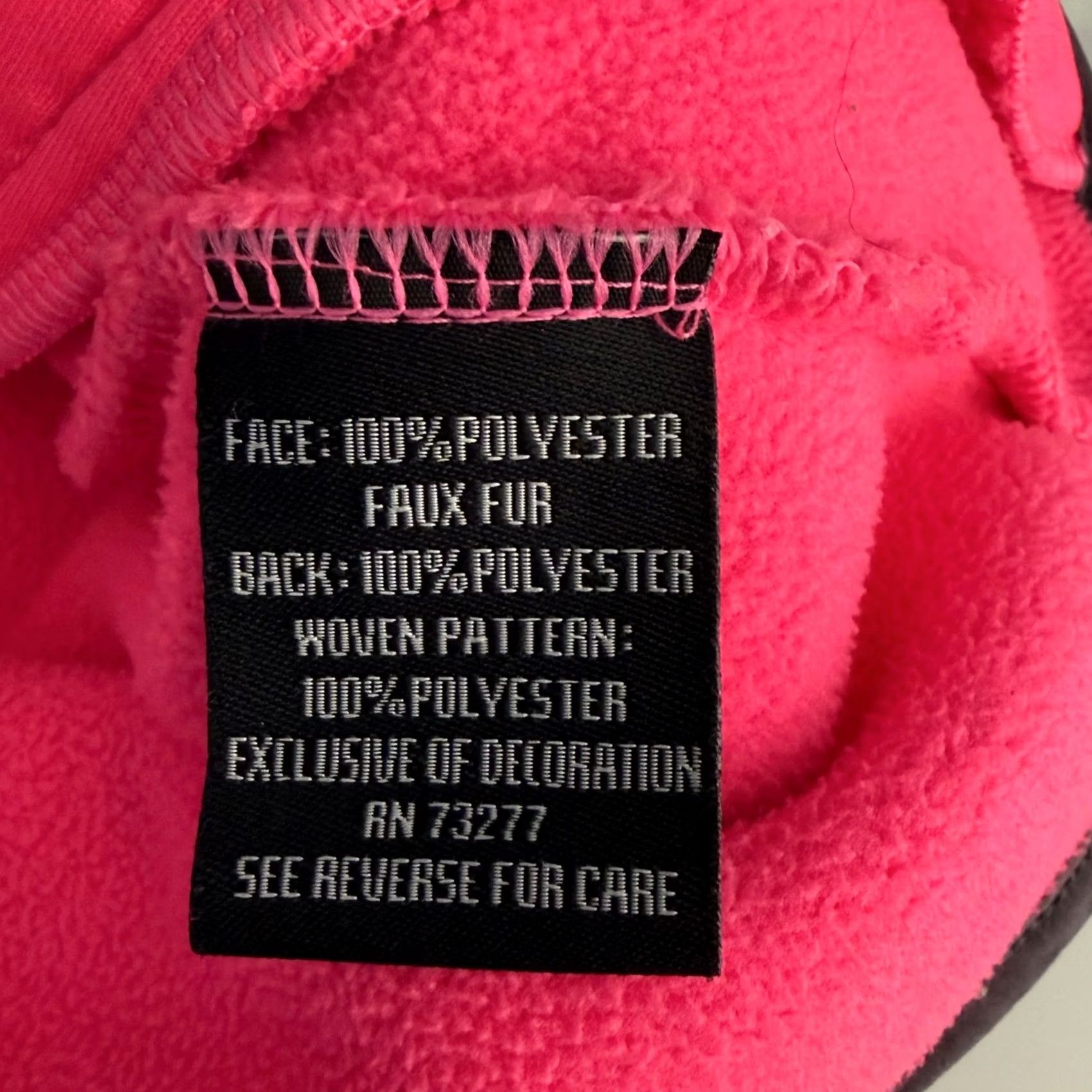 Fila Fila Sport Cloud Peak Full Zip Jacket L Pink Grey Fleece Faux Fur Colorblock EUC Size L / US 10 / IT 46 - 5 Thumbnail