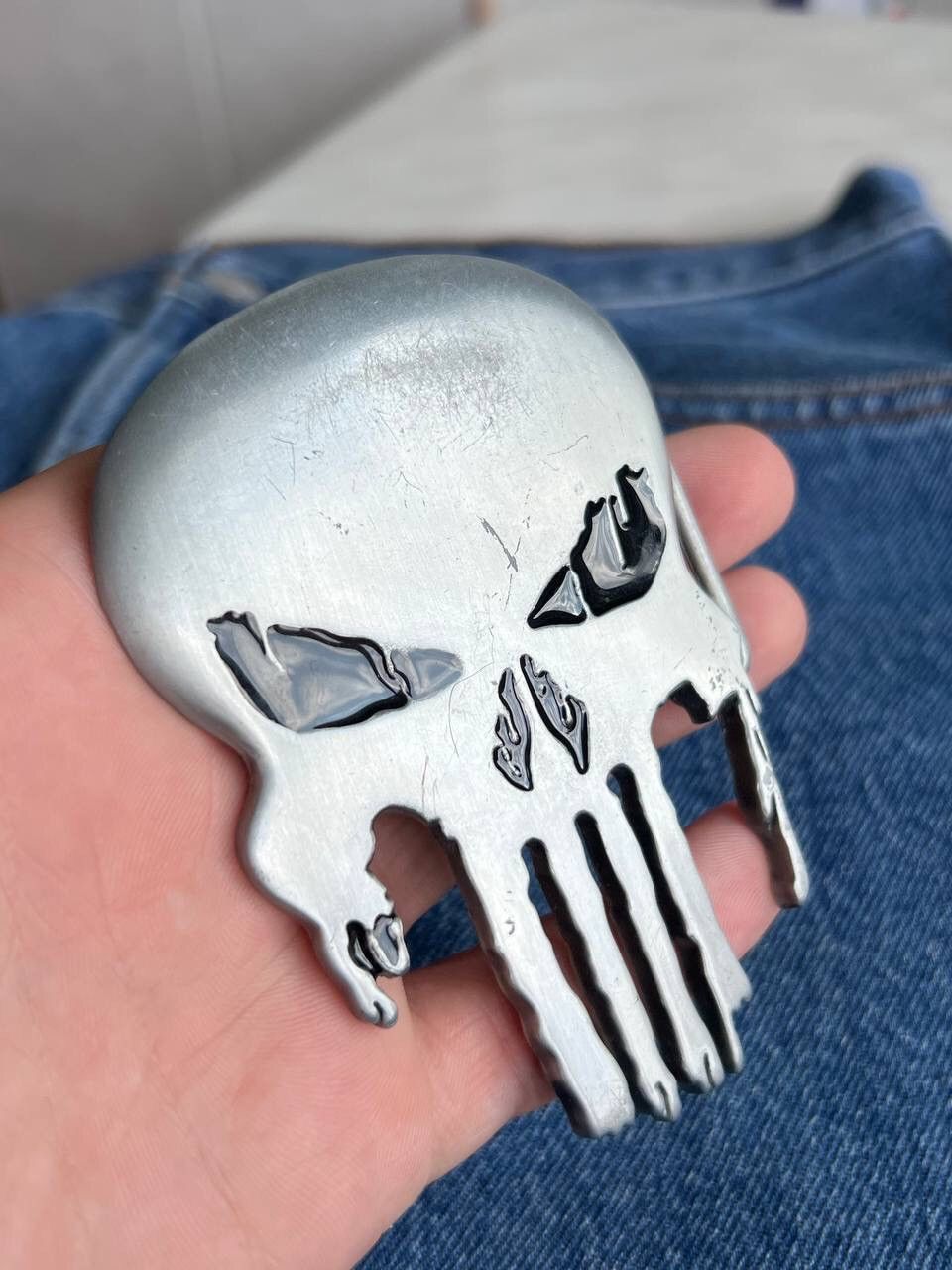 Designer × Other The punisher Belt Buckle Steel Metal vintage gray Size ONE SIZE - 3 Thumbnail