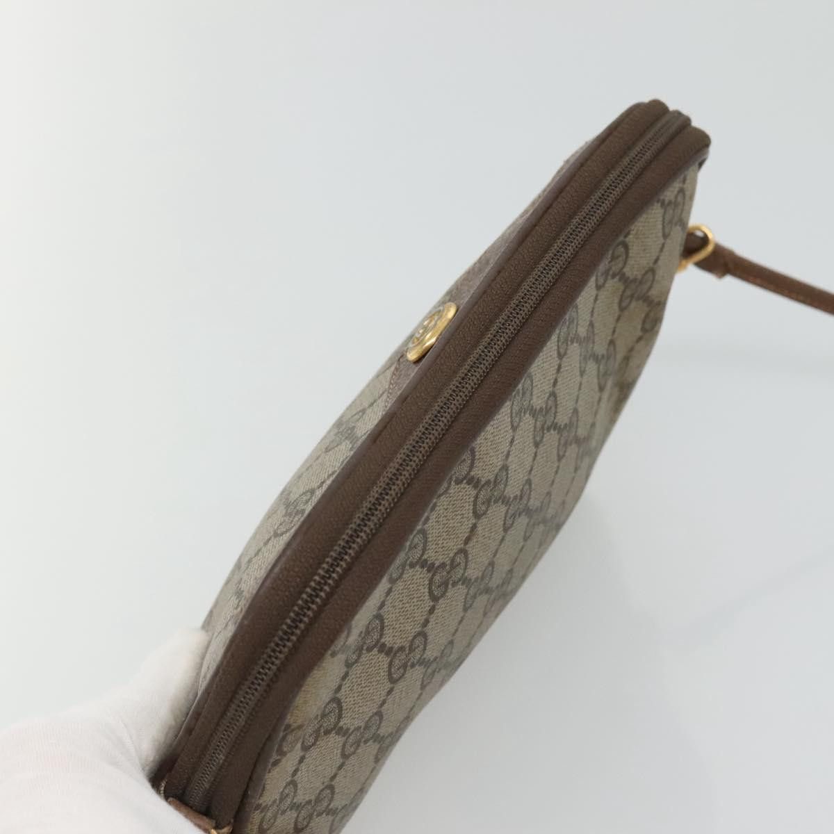 Gucci GUCCI GG Supreme Shoulder Bag Pvc Beige Brown Gold 97 02 068 Size ONE SIZE - 6 Thumbnail