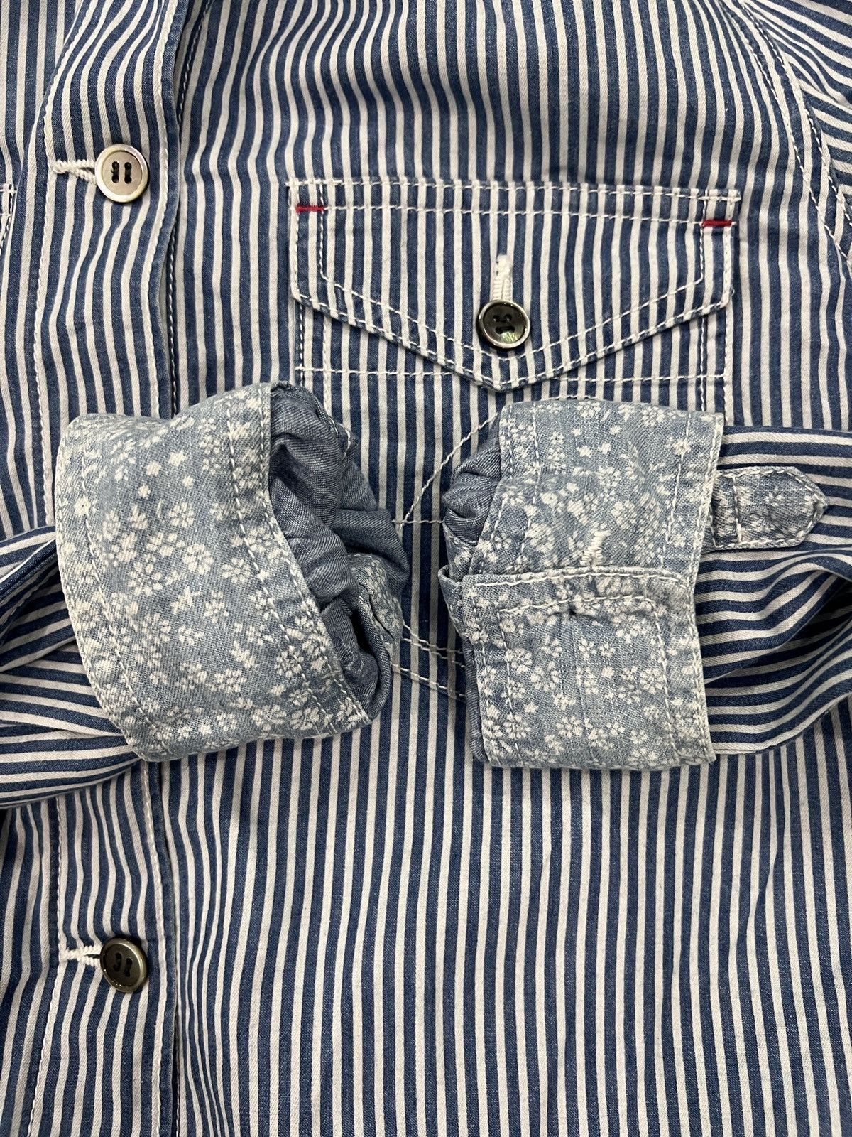 mercibeaucoup mercibeaucoup, Stripe Patchwork Button Shirt Size US S / EU 44-46 / 1 - 9 Thumbnail