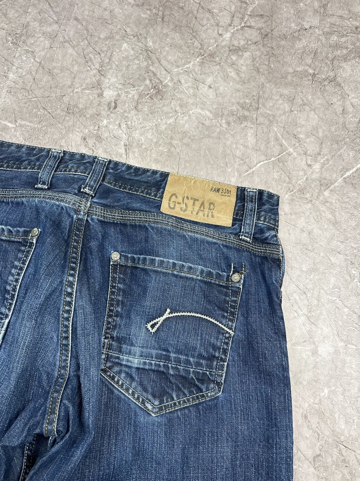 G-Star × Japanese Brand × Vintage VINTAGE G STAR RAW JEANS JAPANESE DIRTY WASH DISTRESSED Y2K Size US 32 / EU 48 - 7 Thumbnail