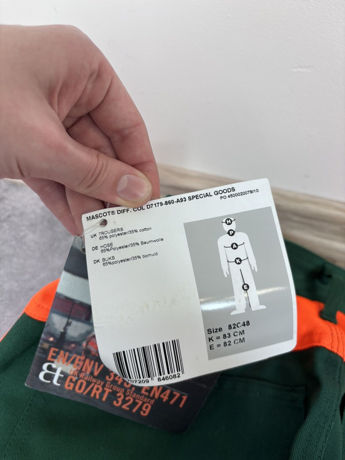 Other Mascot Men’s NWT Reflective Green/Orange Safety Work Pants Size US 32 / EU 48 - 23 Thumbnail