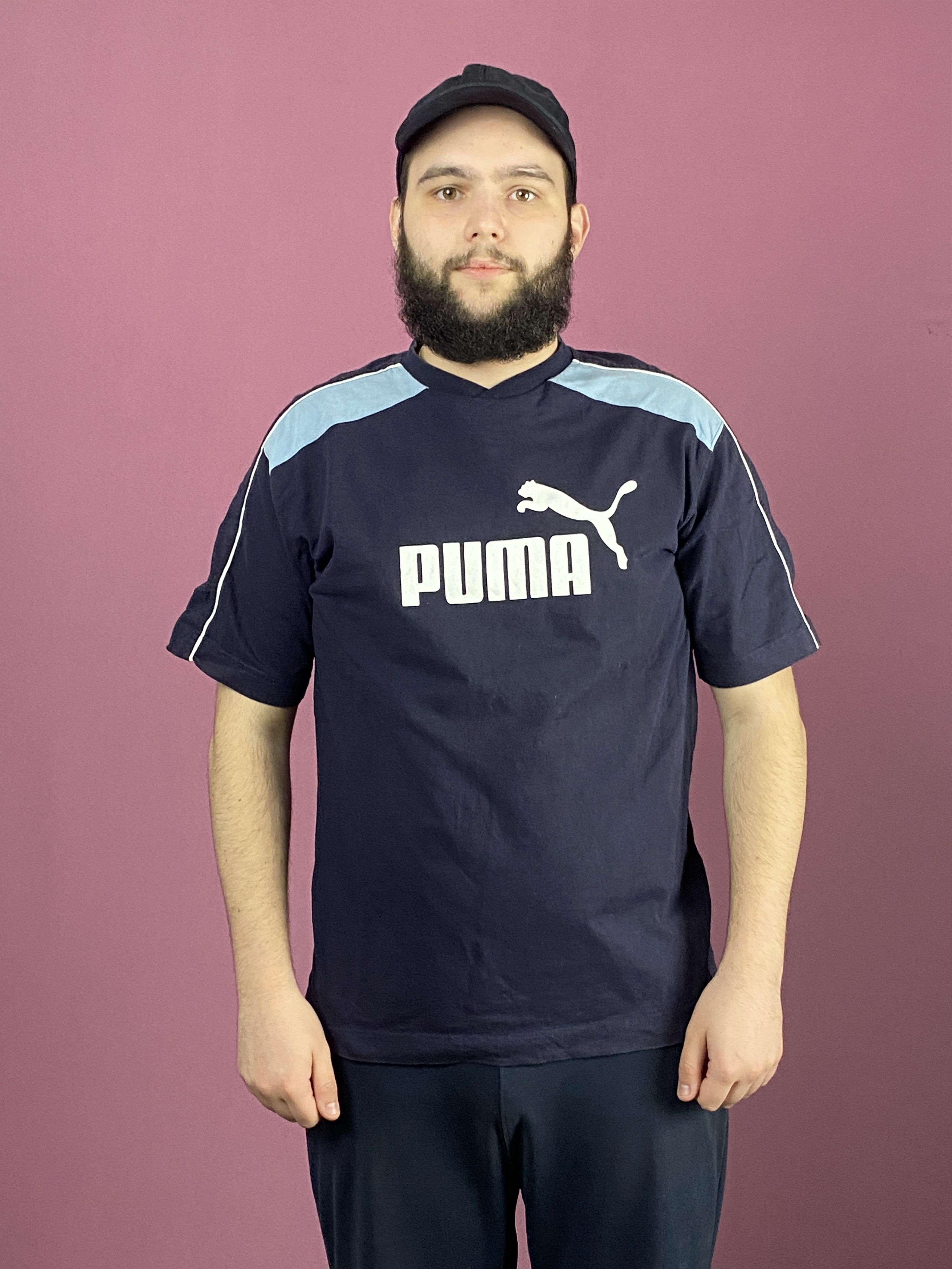 Puma × Vintage 90s Puma Vintage Men's T-Shirt - L Tee Shirt Size US L / EU 52-54 / 3 - 1 Thumbnail