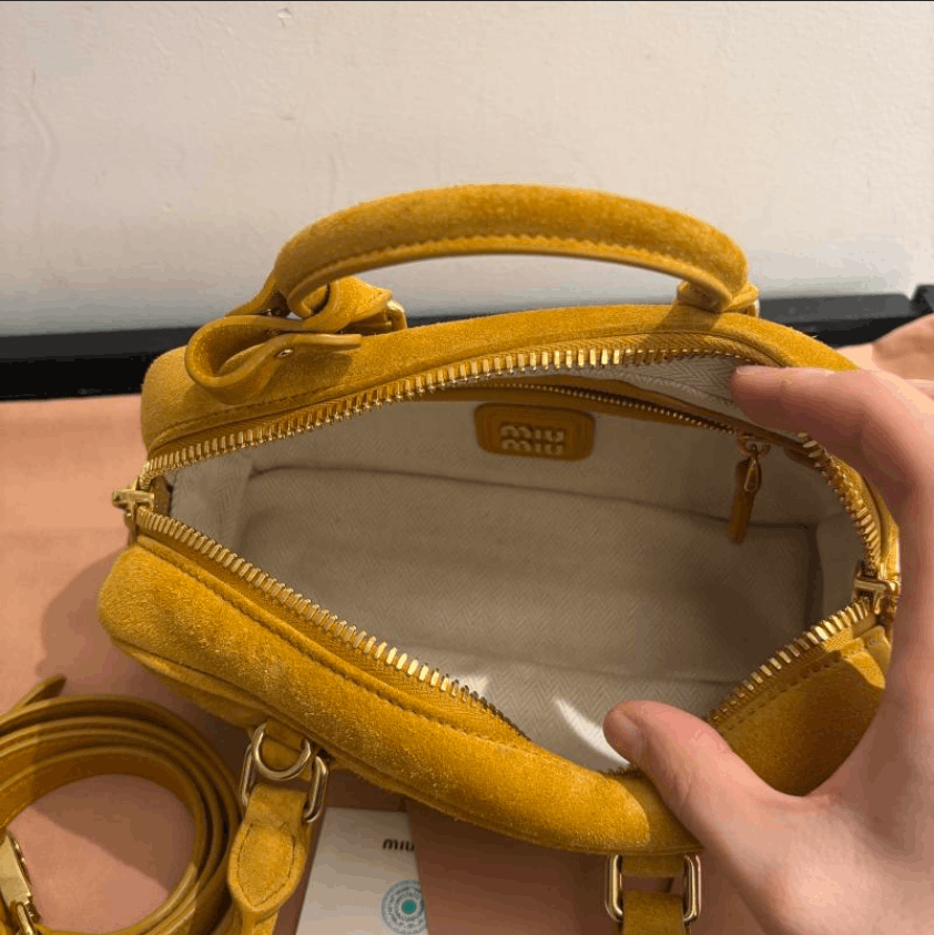Miu Miu Miu Miu Suede Handbag with Logo Size ONE SIZE - 4 Thumbnail