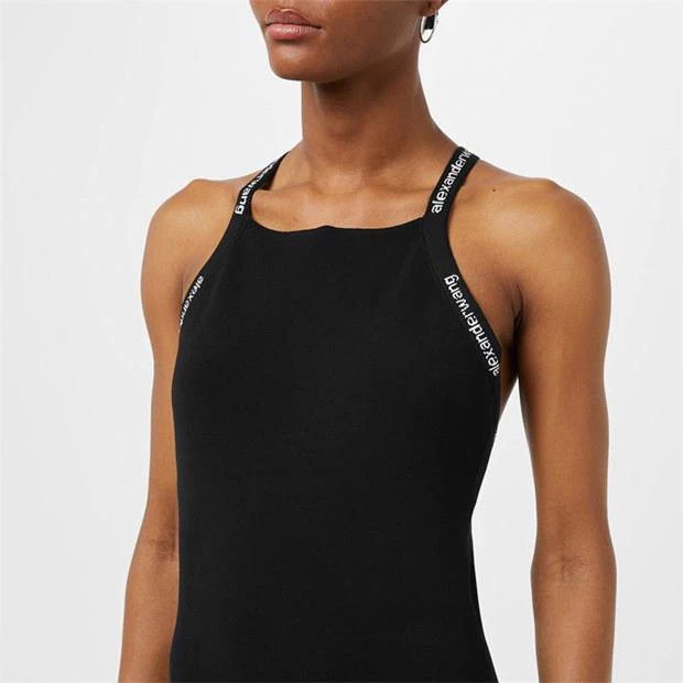 Alexander Wang o1g2r1mq0824 Jacquard Logo Knit Dress in Black Size M / US 6-8 / IT 42-44 - 3 Thumbnail