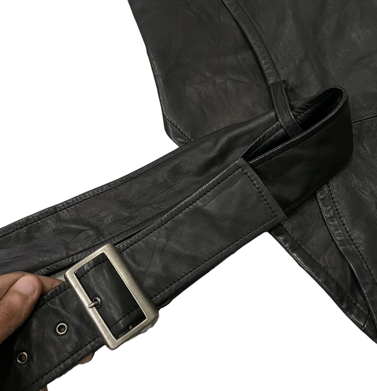 Limi Feu Limi Feu Yohji Yamamoto Punk Belted Leather Jacket Size S / US 4 / IT 40 - 14 Thumbnail