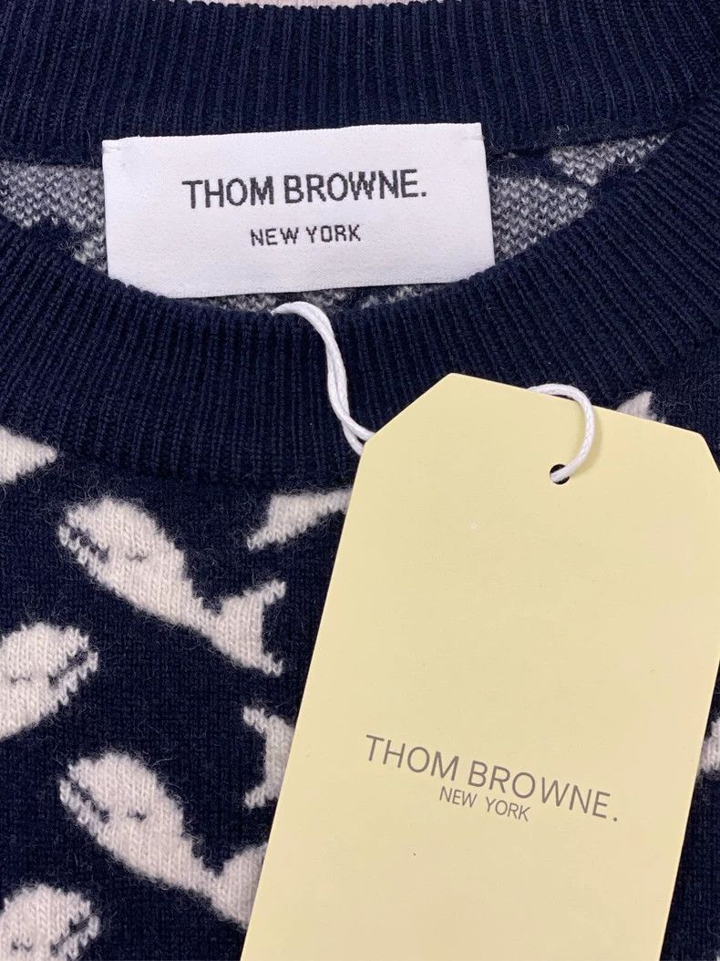 Thom Browne Thom browne Dark blue full-print small whale pattern four-s Size US S / EU 44-46 / 1 - 5 Thumbnail