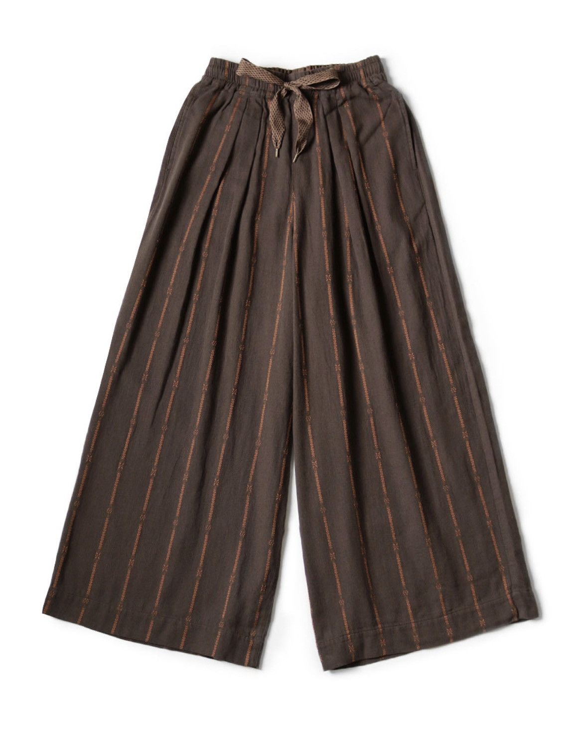 Kapital Cotton Linen Siamese Stripe Rude Baggy Pants size3