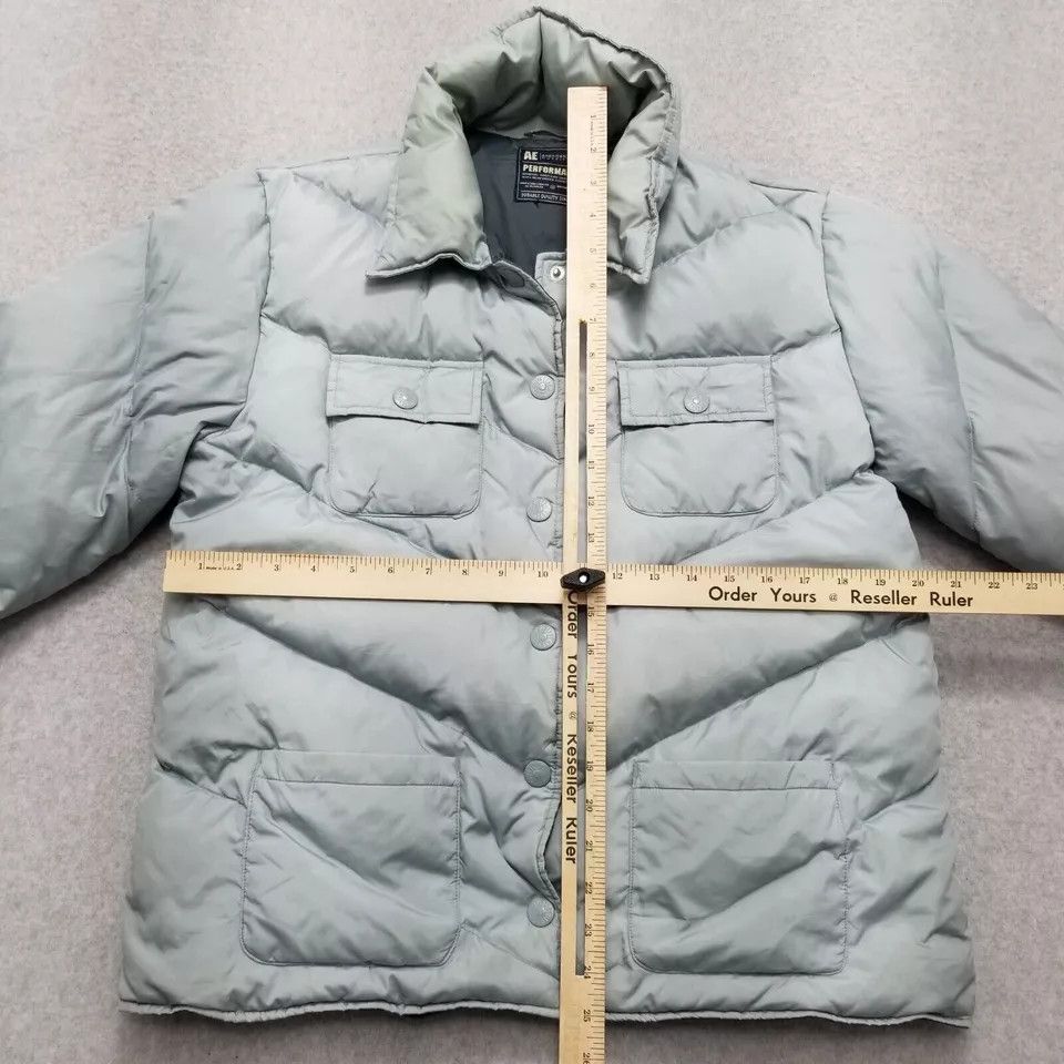American Eagle Outfitters American Eagle Puffer Jacket Mens Medium Blue Pockets Snap Size US M / EU 48-50 / 2 - 8 Thumbnail