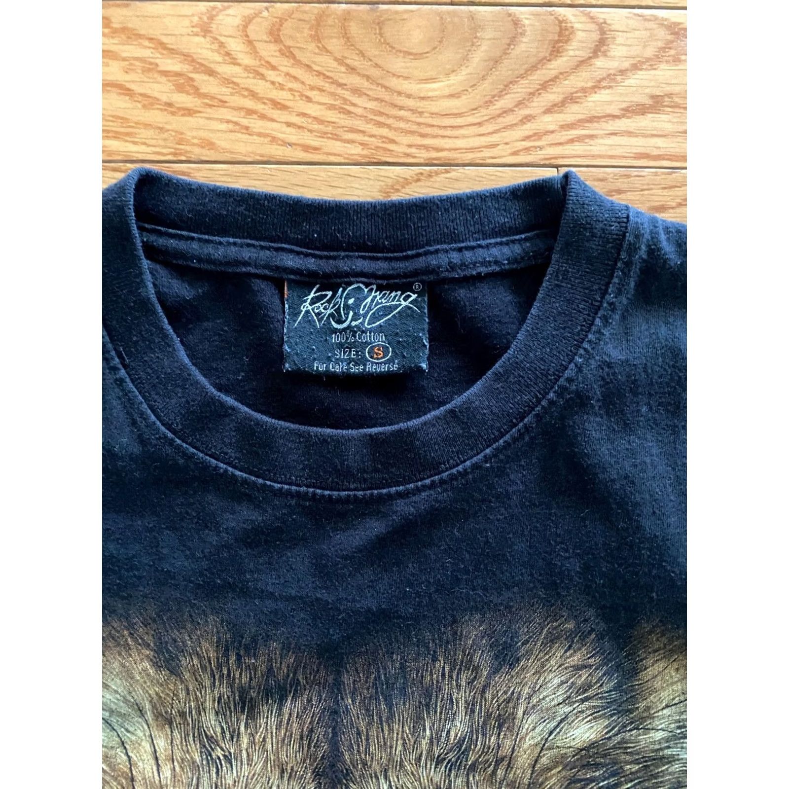 Gloverall Rock Chang Shirt Mens S Black Lion Tiger All Over Print Size US S / EU 44-46 / 1 - 4 Thumbnail
