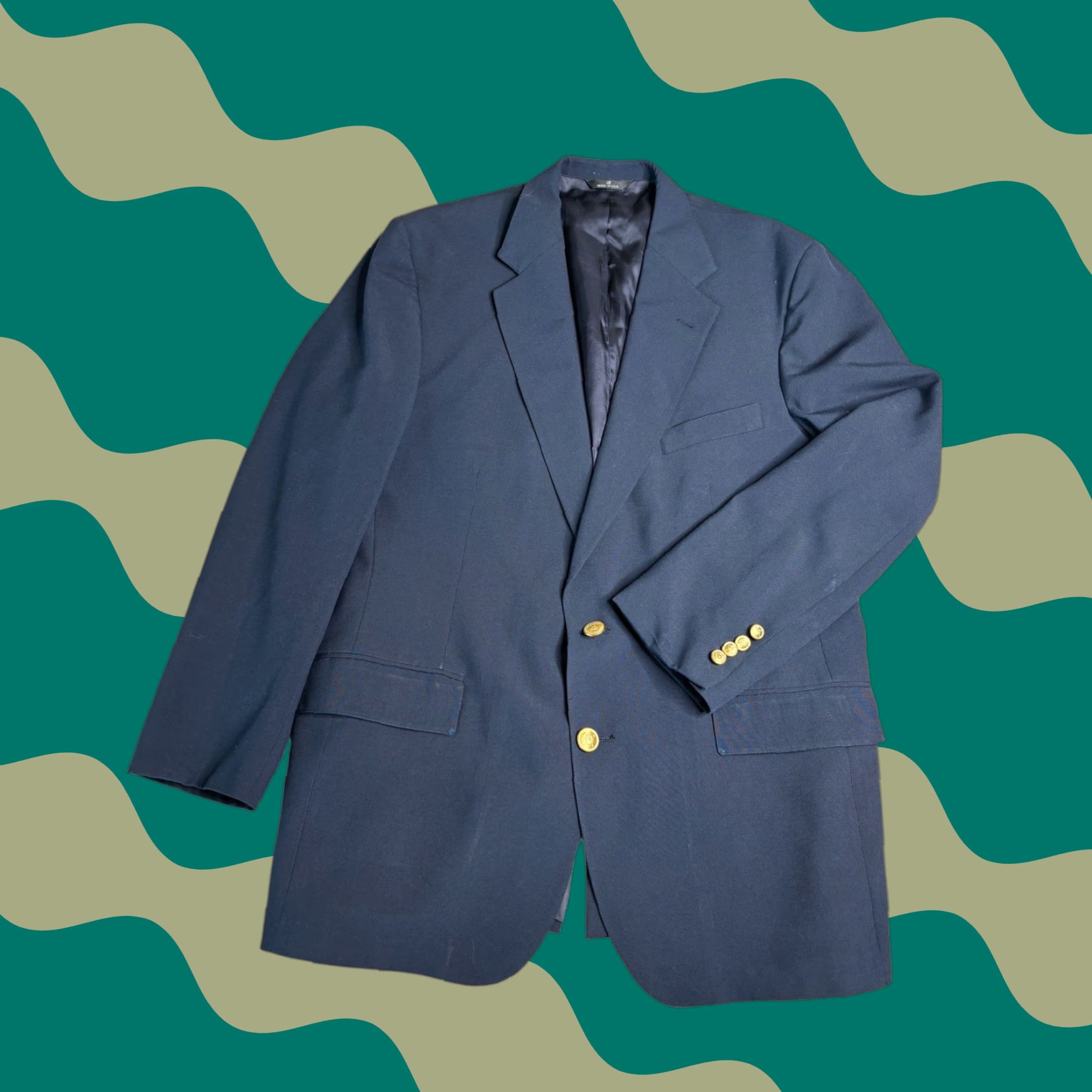 Ralph Lauren VINTAGE Ralph Lauren Polo University Club Blazer Navy Blue Gold Buttons Blazer Made in USA 44R Men’s Blazer Size US XXL / EU 58 / 5 - 1 Thumbnail