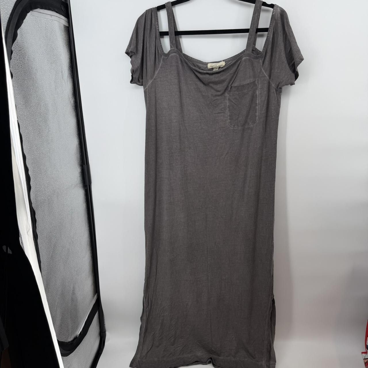 Anthropologie Cloth and Stone Anthropology Gray Burnout Cold Shoulder L Size L / US 10 / IT 46 - 2 Thumbnail