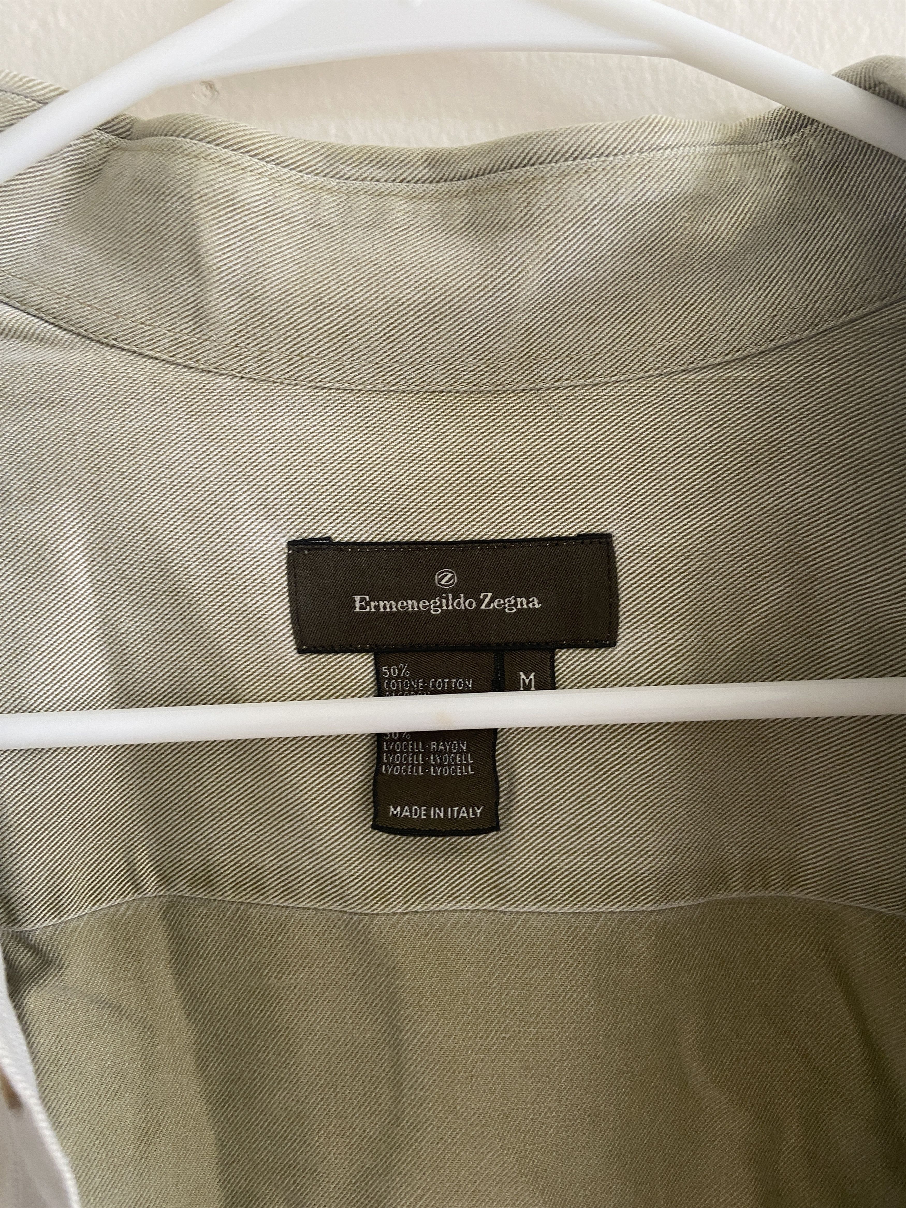 Ermenegildo Zegna Vintage Zegna Lyocell Blend Button Down Size US M / EU 48-50 / 2 - 2 Thumbnail