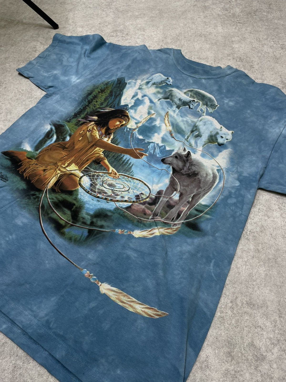 Japanese Brand × The Mountain × Vintage Y2K The Mountain Tee, Wolves And Woman In Dreamscape Size US L / EU 52-54 / 3 - 3 Thumbnail