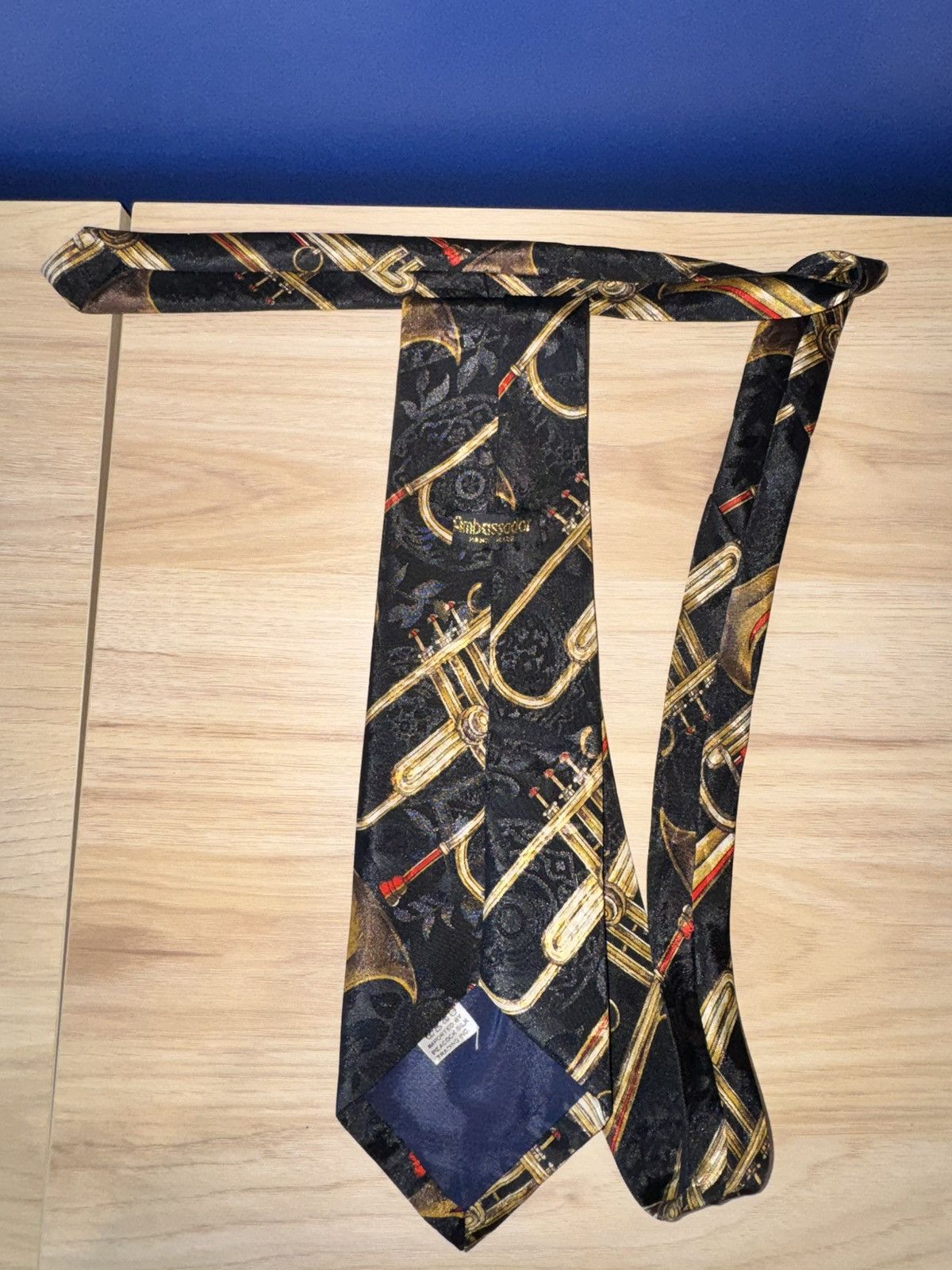 Other Vintage Silk Trumpet Tie | 90s Ambassador | Jazz / Music Size ONE SIZE - 1 Thumbnail