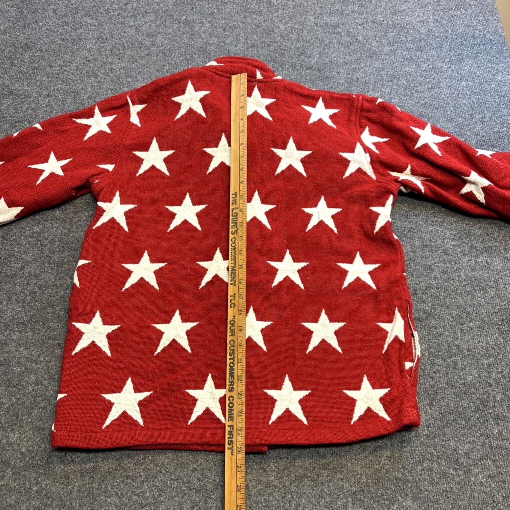 Quacker Factory VINTAGE Quacker Factory Sweater Cardigan Womens Med Red White Stars Flag 90s USA Men/Women Size M / US 6-8 / IT 42-44 - 6 Thumbnail