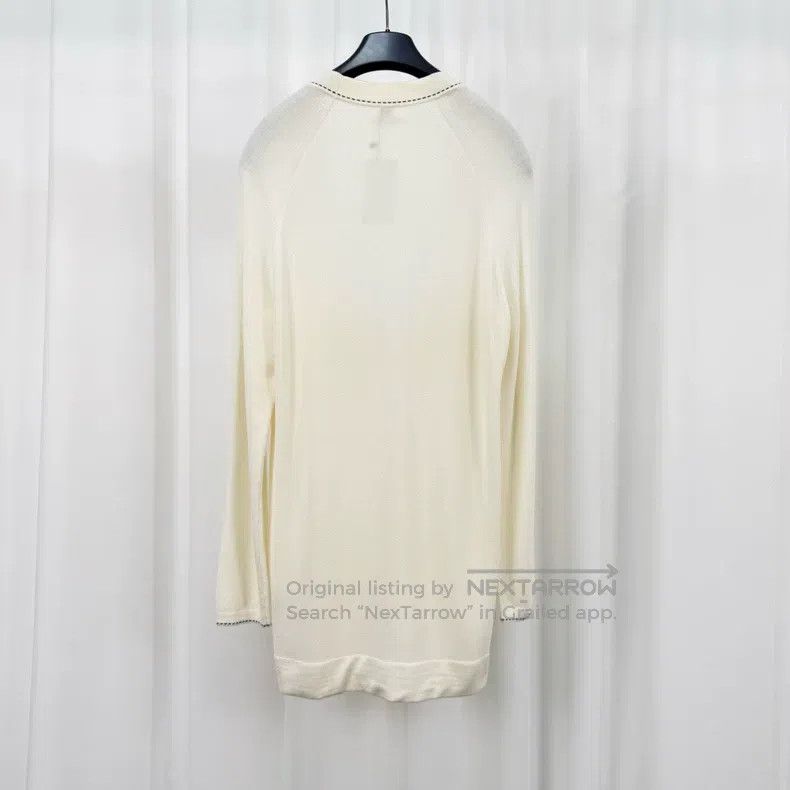 Hermes Hermes Cream white metal pendant wool knitted cardigan Size XS / US 0-2 / IT 36-38 - 2 Thumbnail