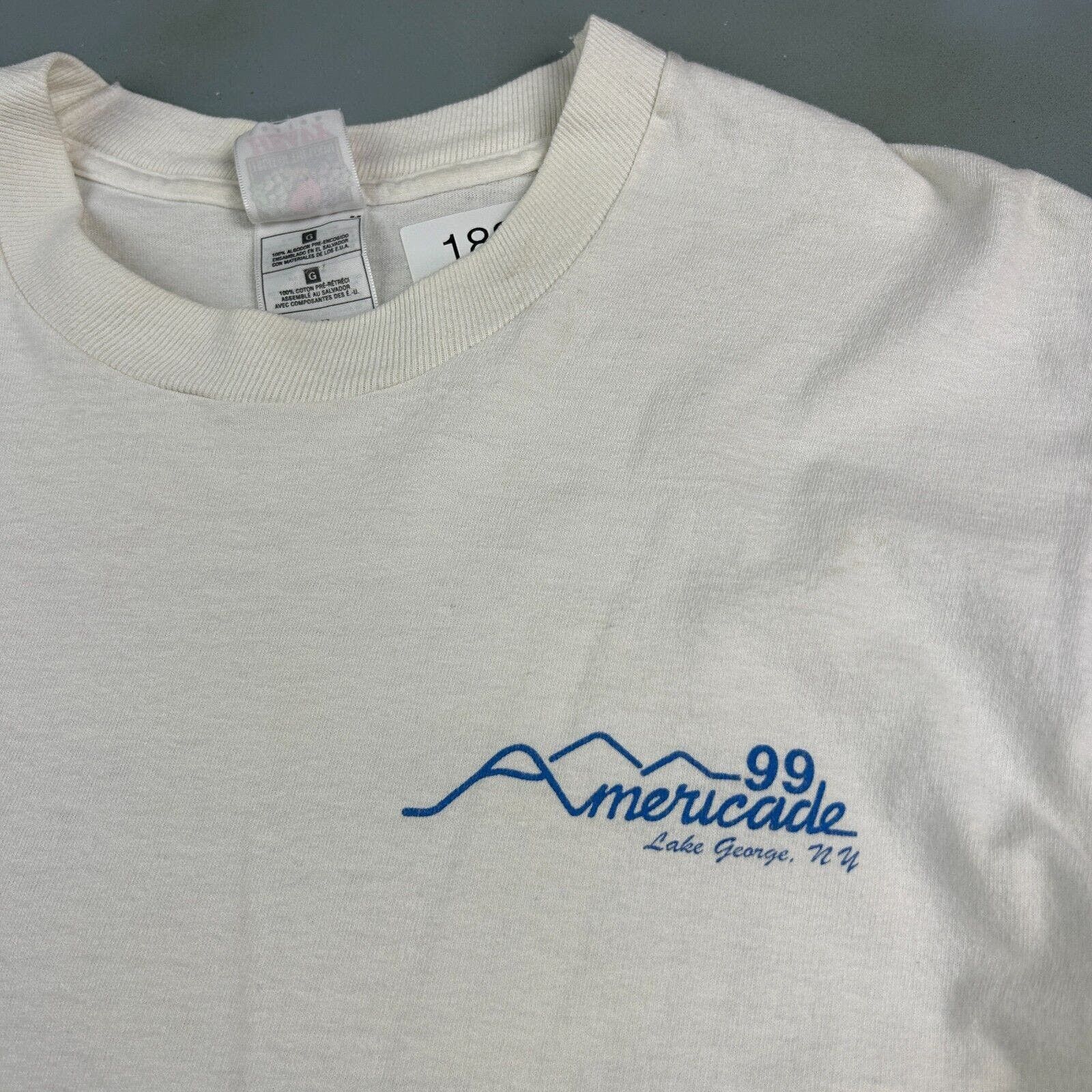 Fruit Of The Loom VINTAGE 1999 | Americade Motorcycle Rally Biker T-Shirt sz L Size US L / EU 52-54 / 3 - 6 Thumbnail