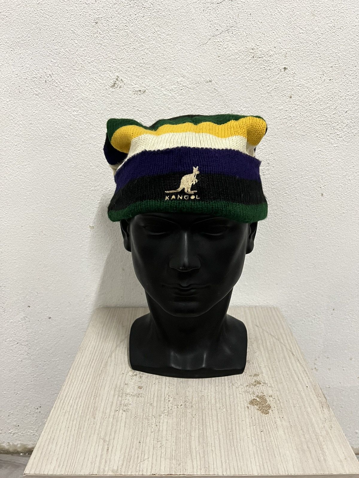Kangol Vintage Kangol Striped Design Beanie Hat Size ONE SIZE - 2 Thumbnail