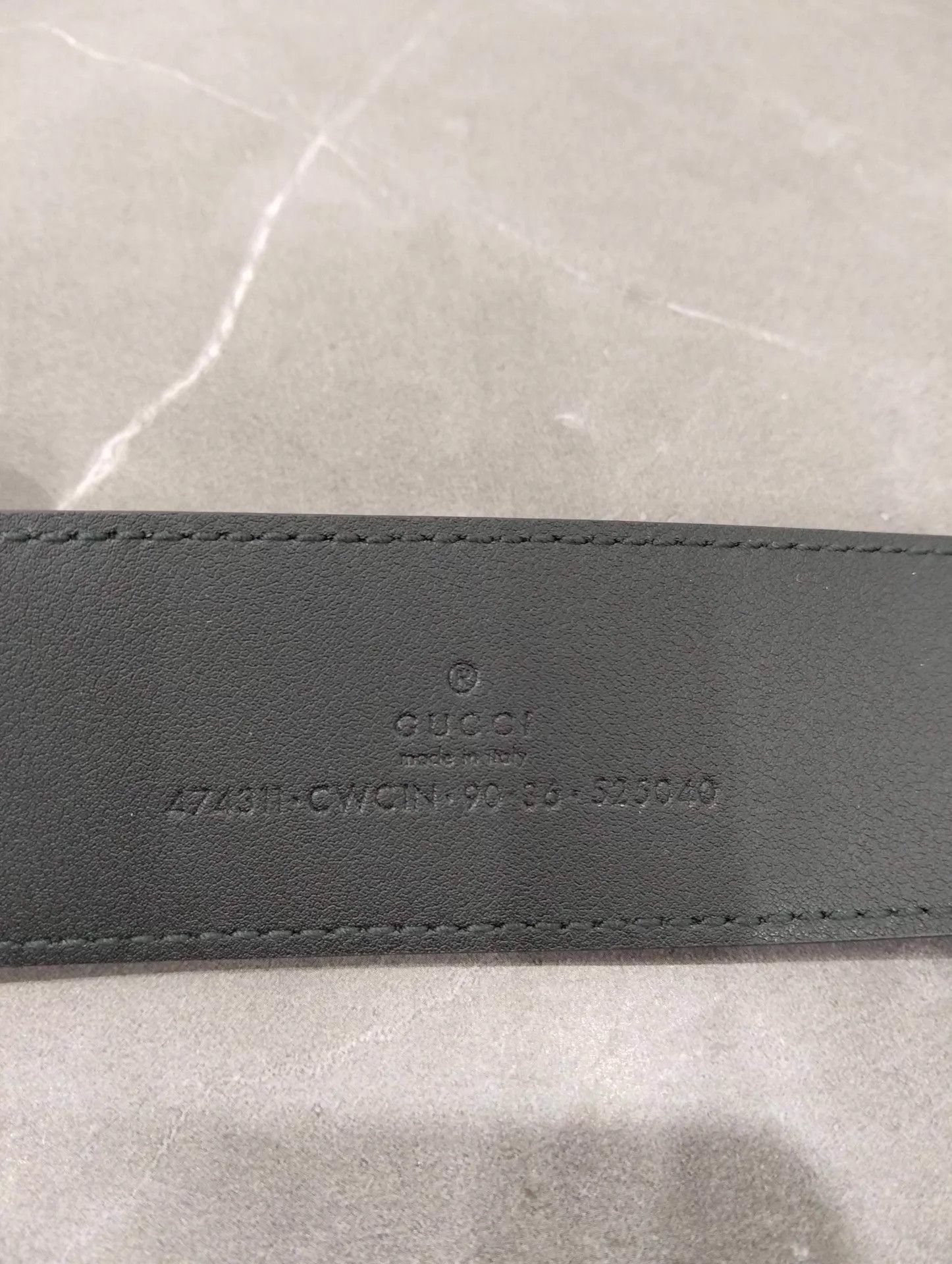 Gucci GUCCI Classic Black Printed Pin Buckle Belt 90cm Size ONE SIZE - 6 Thumbnail