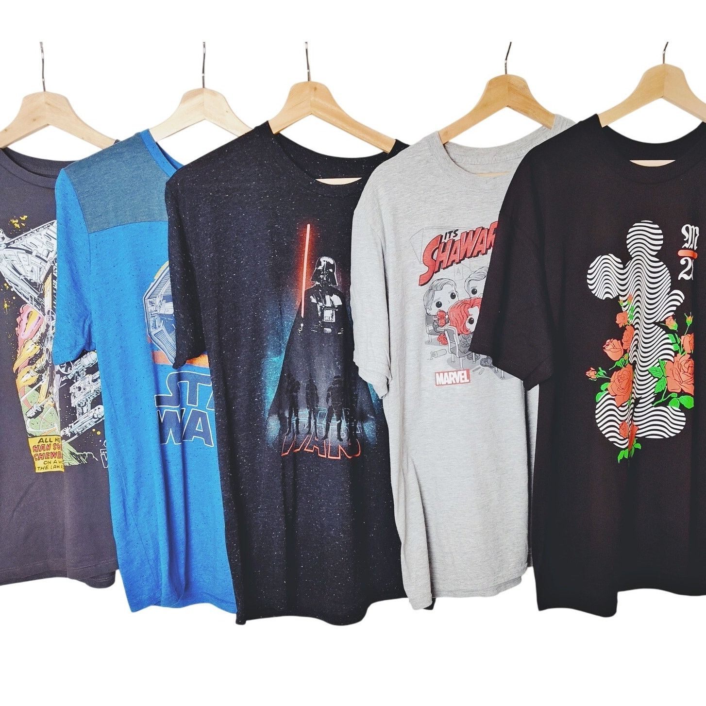 Disney Disney Star Wars Marvel Large 5 Shirt Bundle Size US L / EU 52-54 / 3 - 1 Thumbnail