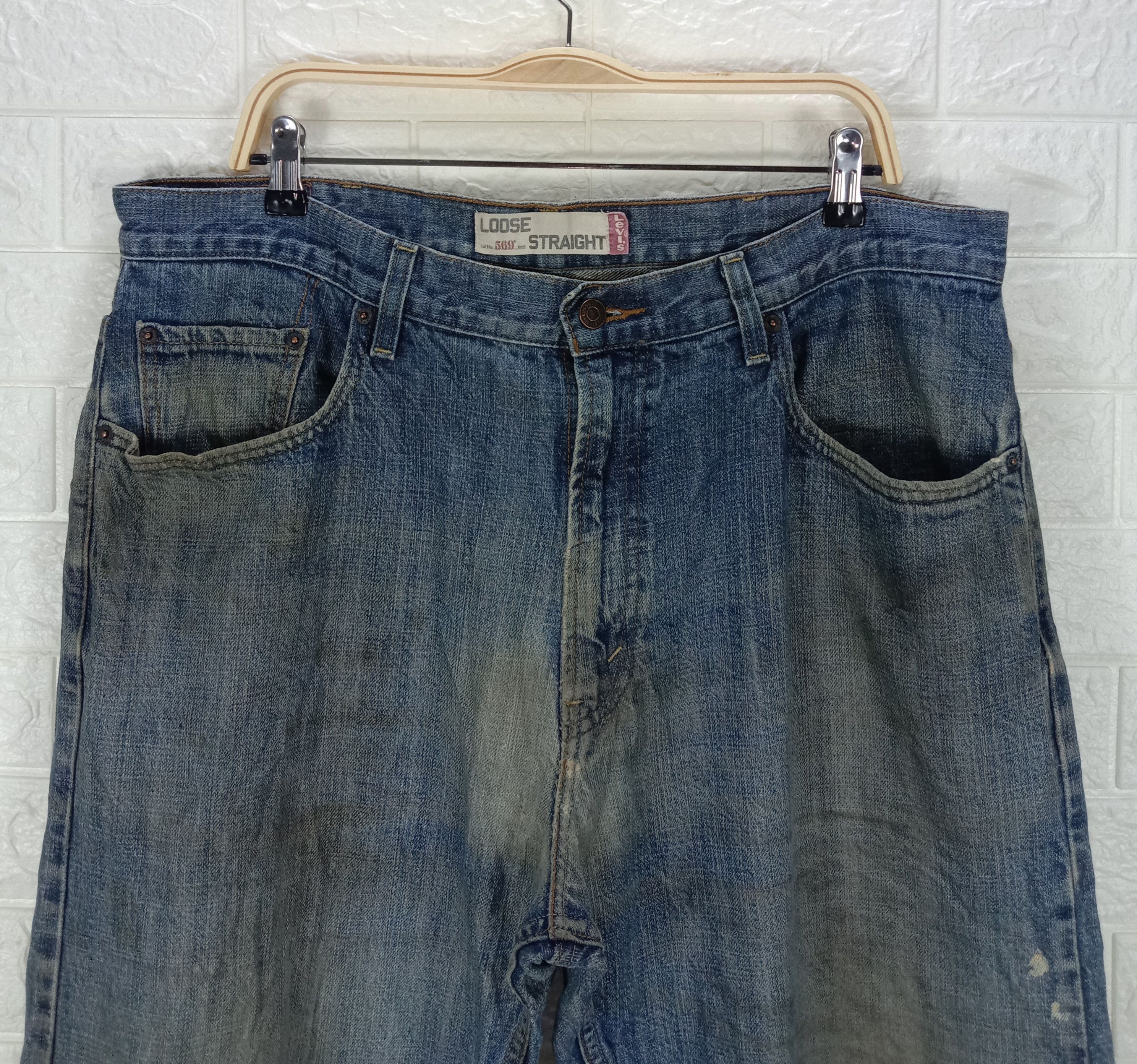 Levi's Vintage Levi's 569 Jeans Dirty Wash Loose Straight Denim Size US 38 / EU 54 - 2 Thumbnail