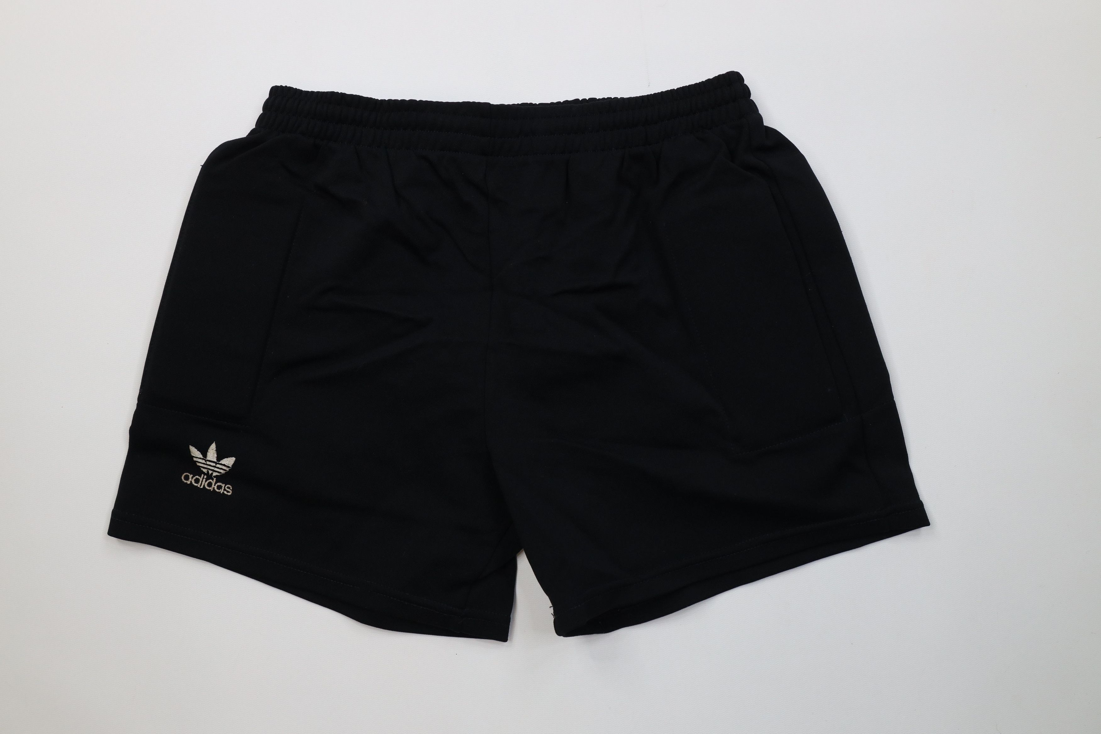 Adidas Vintage 80s Adidas Goalkeeper Goalie Soccer Shorts Black USA Size US 34 / EU 50 - 1 Thumbnail