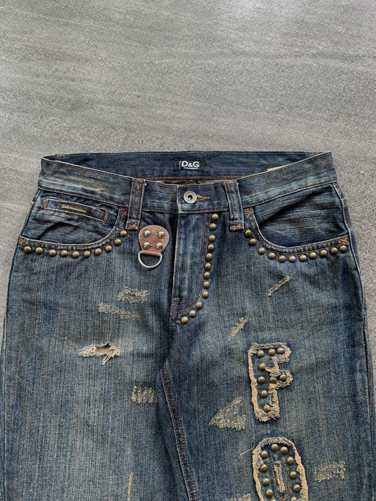 Dolce & Gabbana FREE TAX! Forever Studded Flared Denim Jeans Size US 28 / EU 44 - 3 Thumbnail