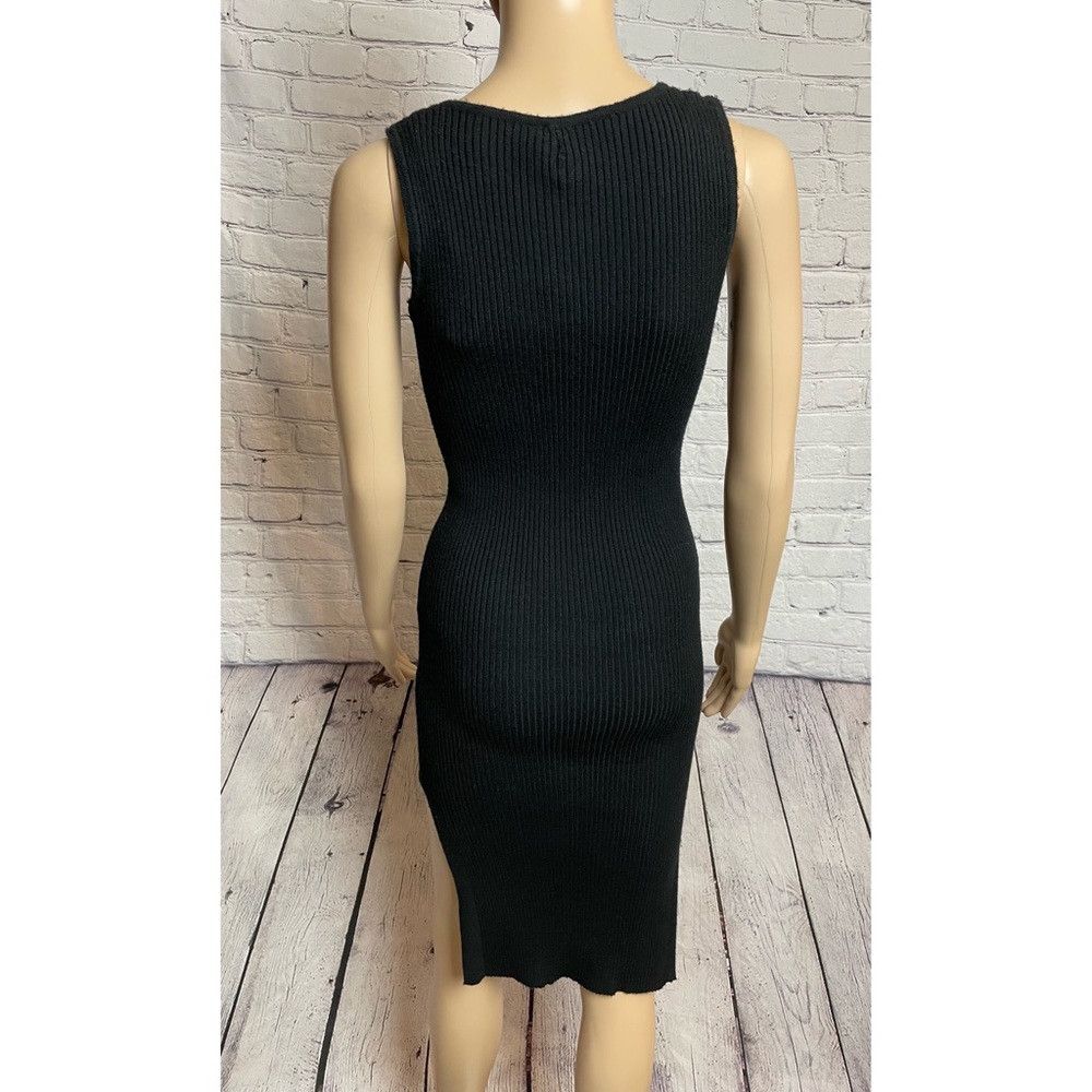 Magaschoni NWT New Magaschoni Sleeveless V-neck Ribbed Black Dress Siz Size S / US 4 / IT 40 - 5 Thumbnail