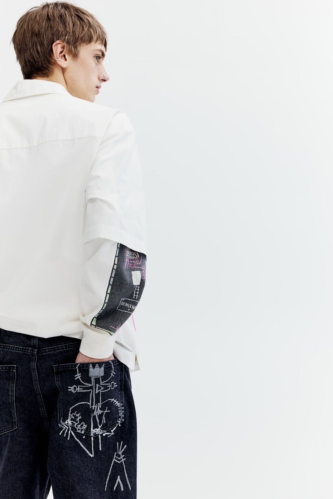 H&M × Jean-Michel Basquiat × Who Decides War Who Decides War Baggy denim jeans H&M x Basquiat x Ev&Tela Size US 34 / EU 50 - 5 Thumbnail